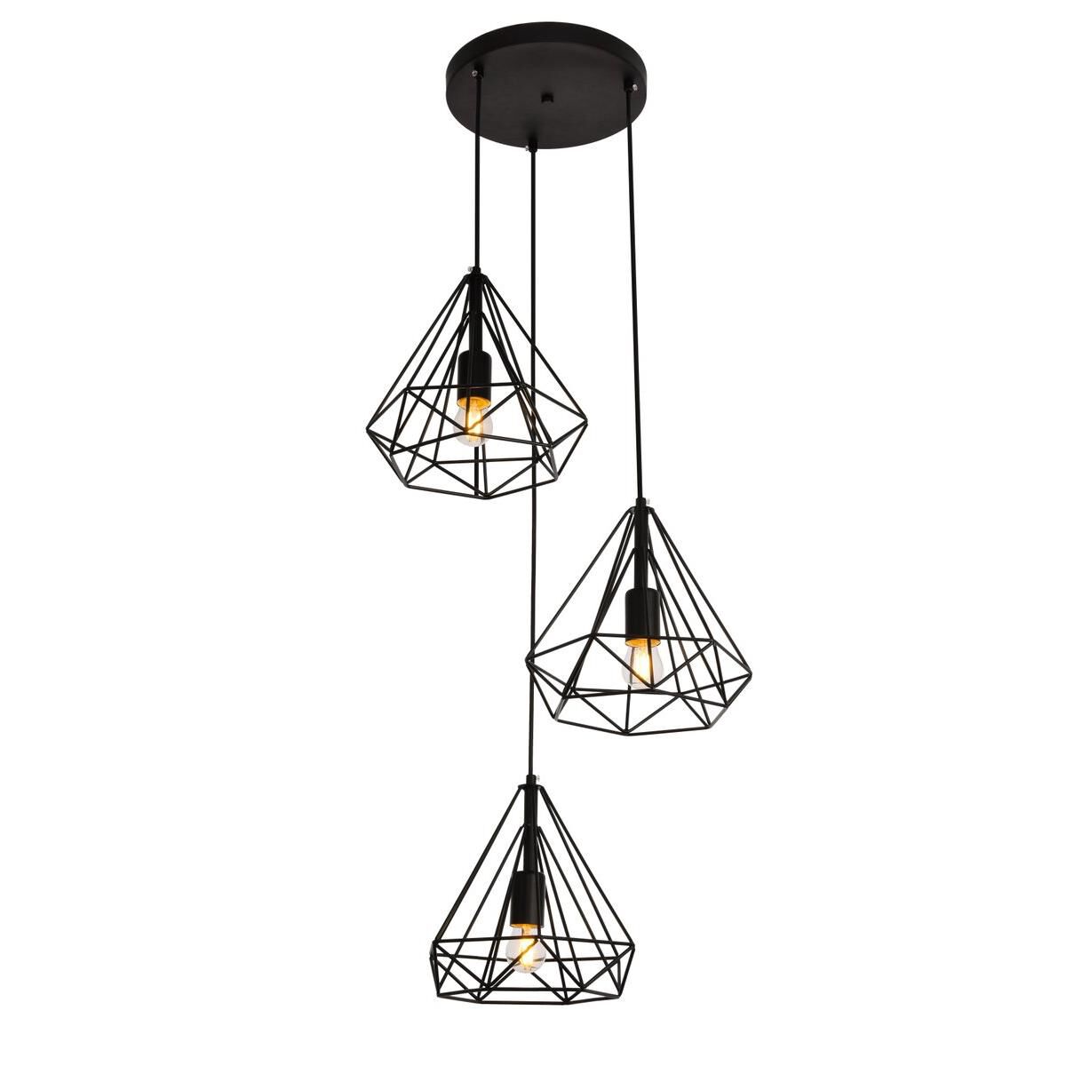 Jago 18 Inch 3 Light Multi Light Pendant by Elegant Lighting