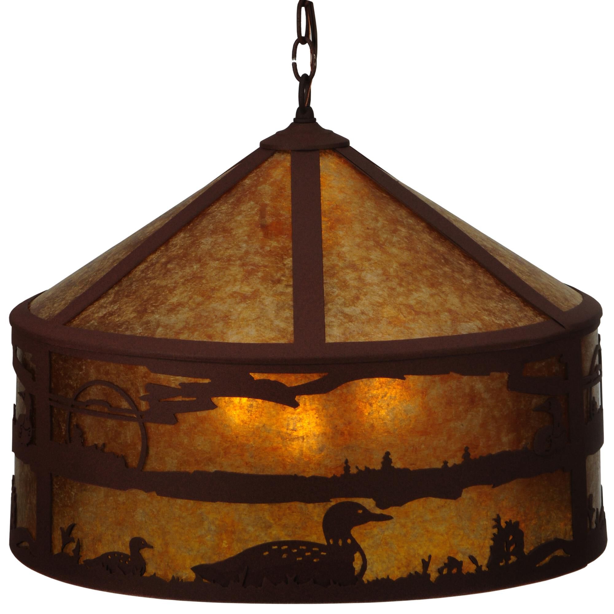Loon On The Lake 20 Inch Large Pendant by Meyda Lighting