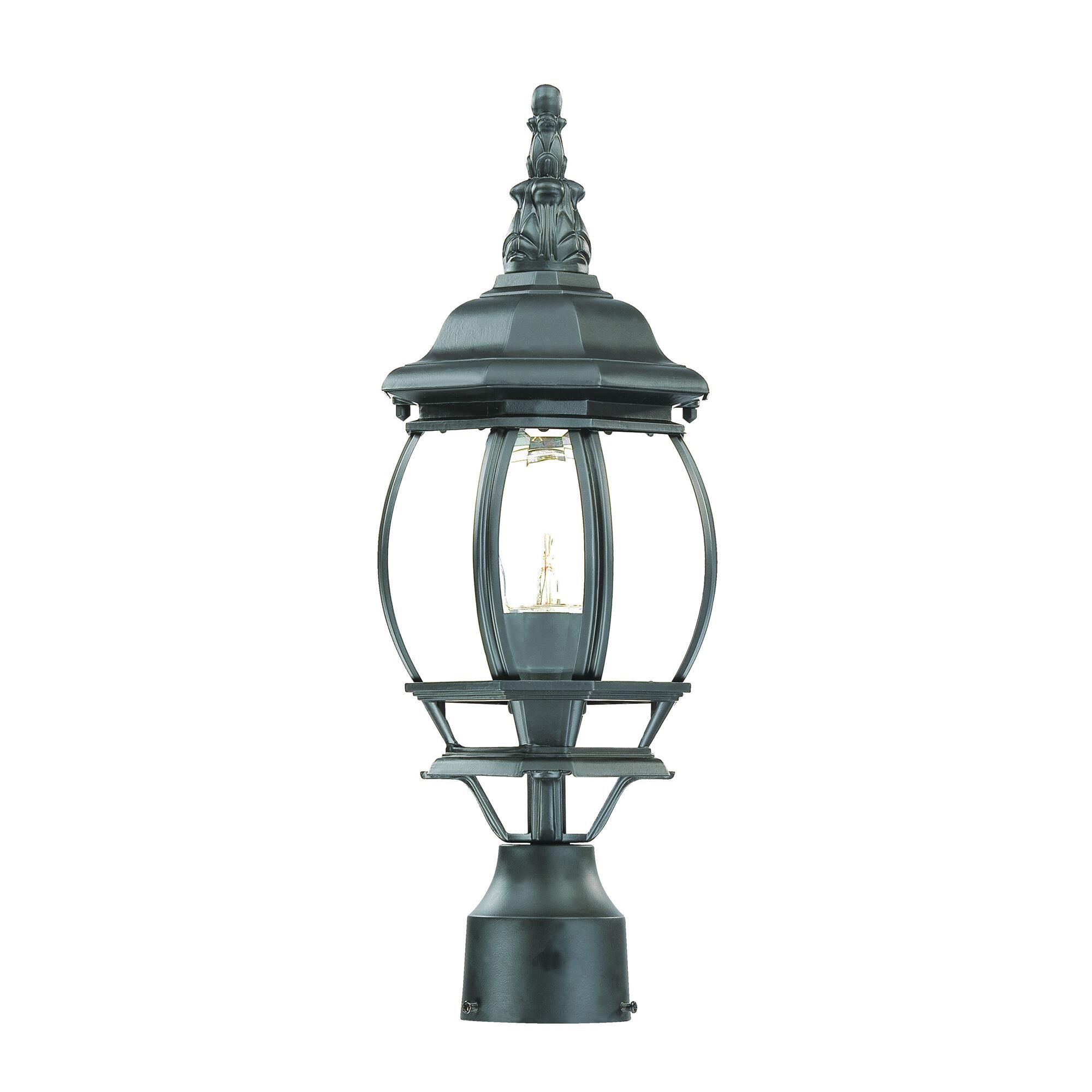 Shown in Matte Black finish and Clear glass and Clear Glass Panes shade