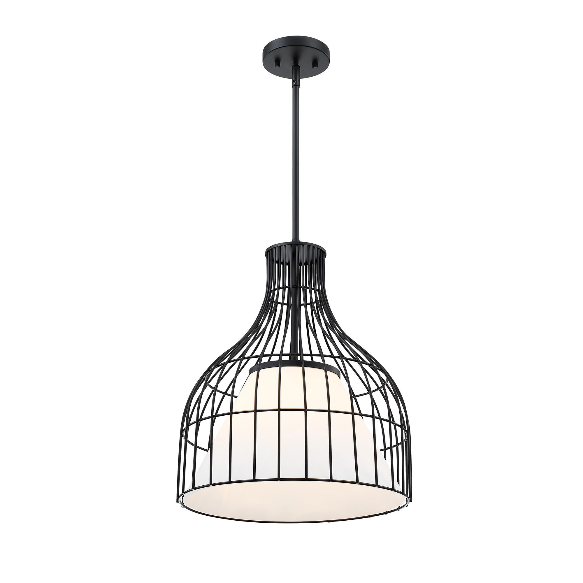 Shown in Matte Black finish and Etched Opal glass