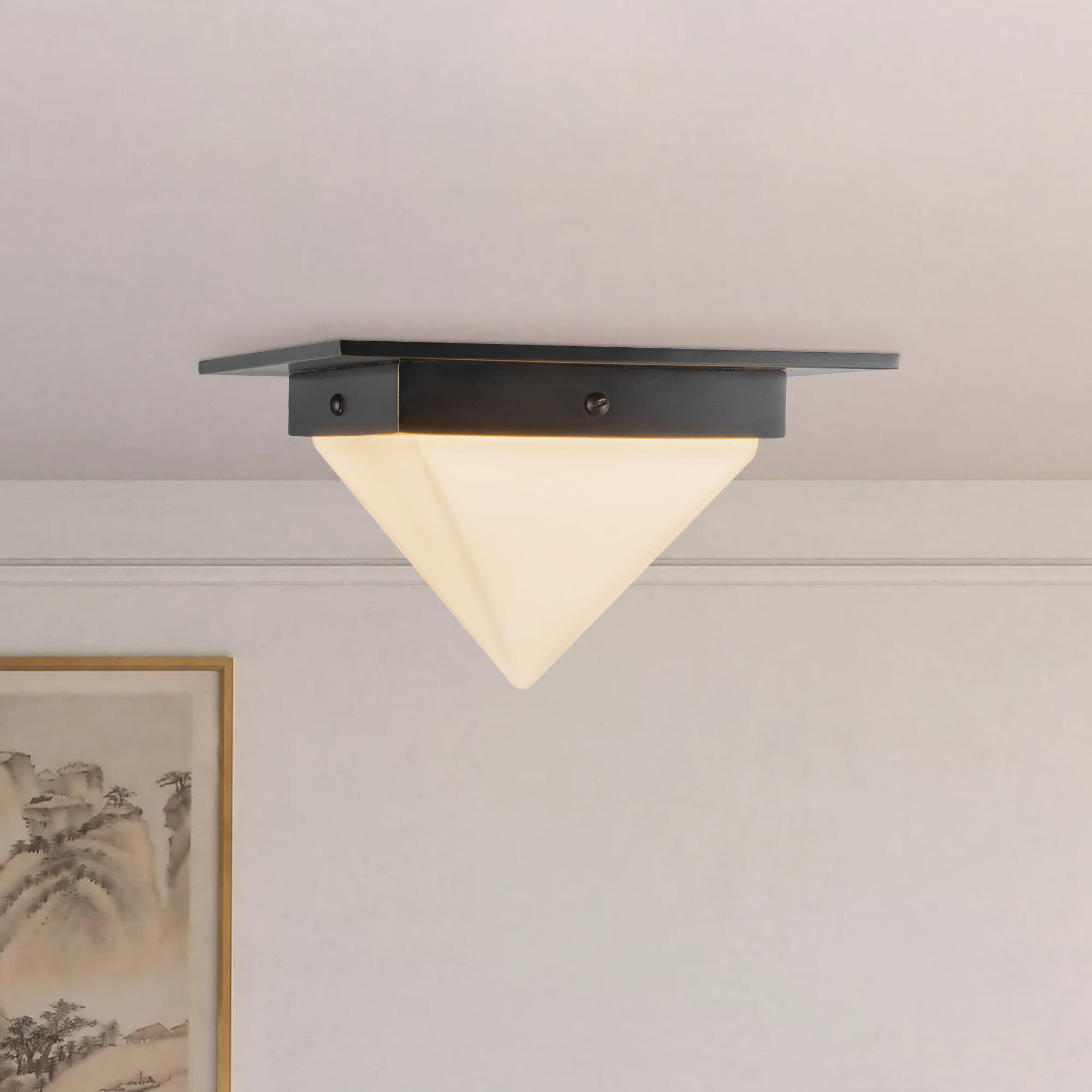 Shown in Urban Bronze finish and Matte Opal glass