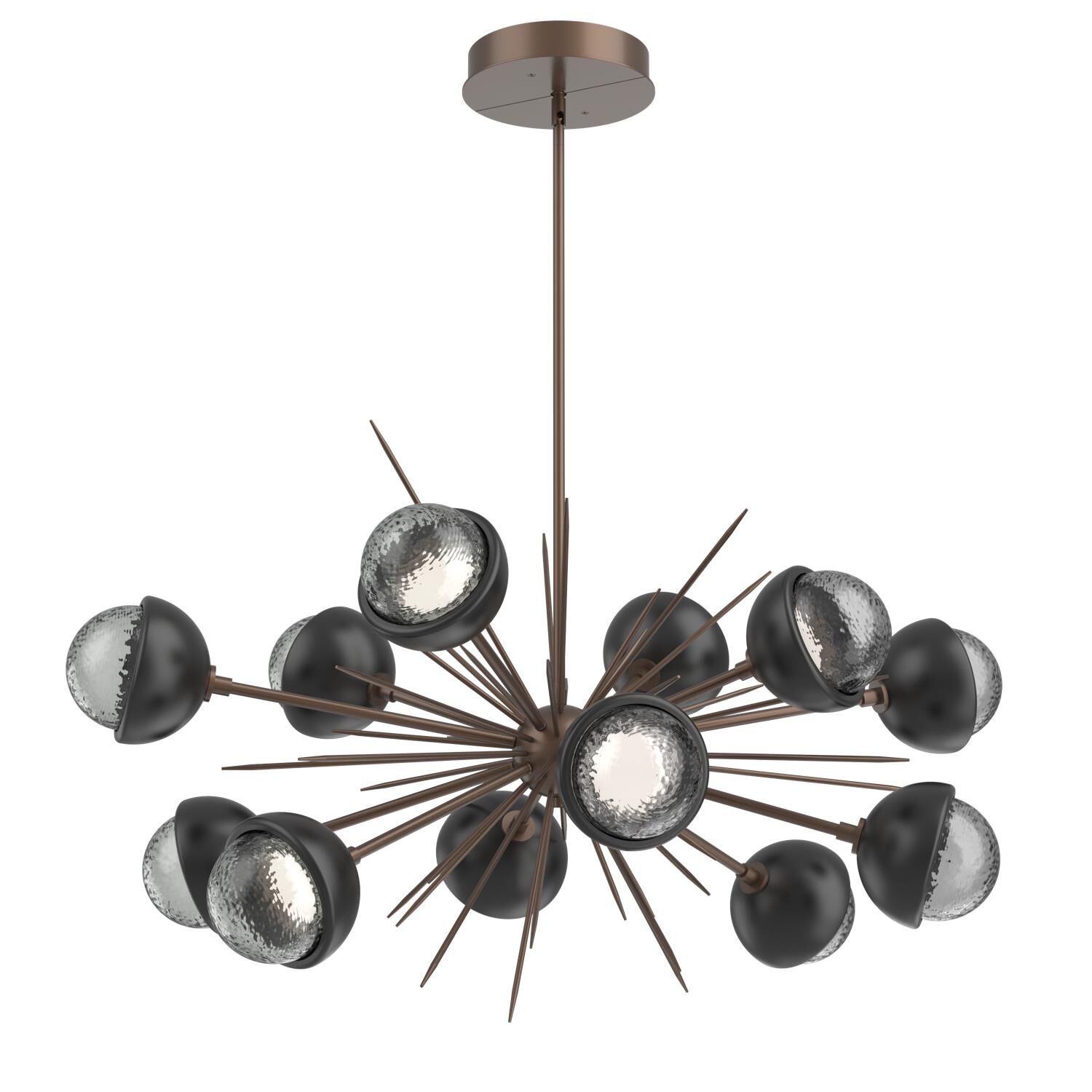 Shown in Burnished Bronze finish and Smoke glass and Matte Black accent