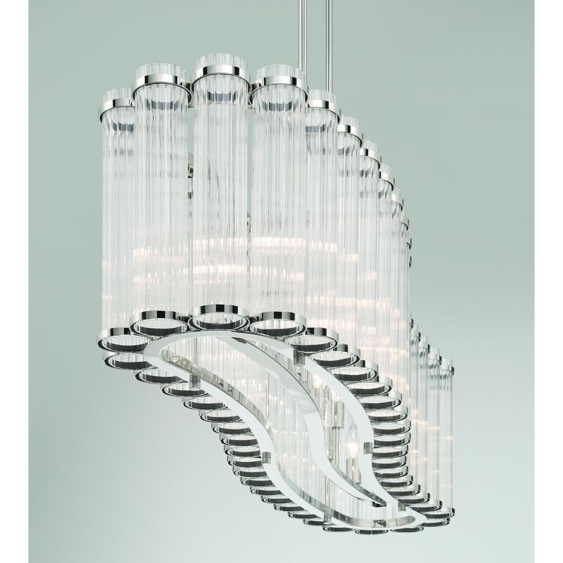 Glasbury Medium Linear Chandelier by Eurofase Lighting