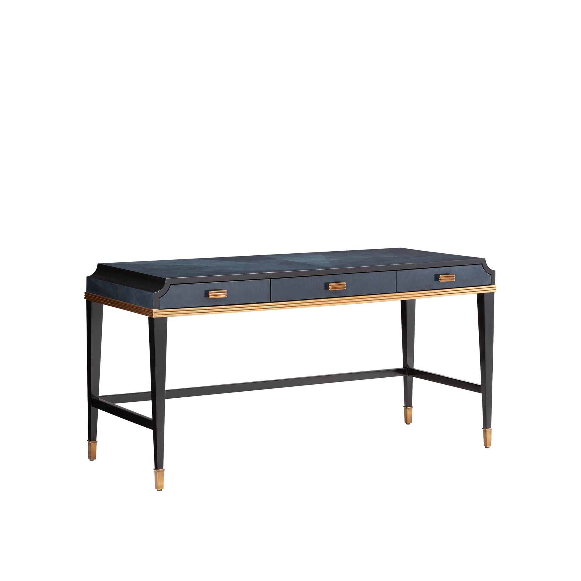 Shown in Dark Sapphire/Caviar Black/Antique Brass finish