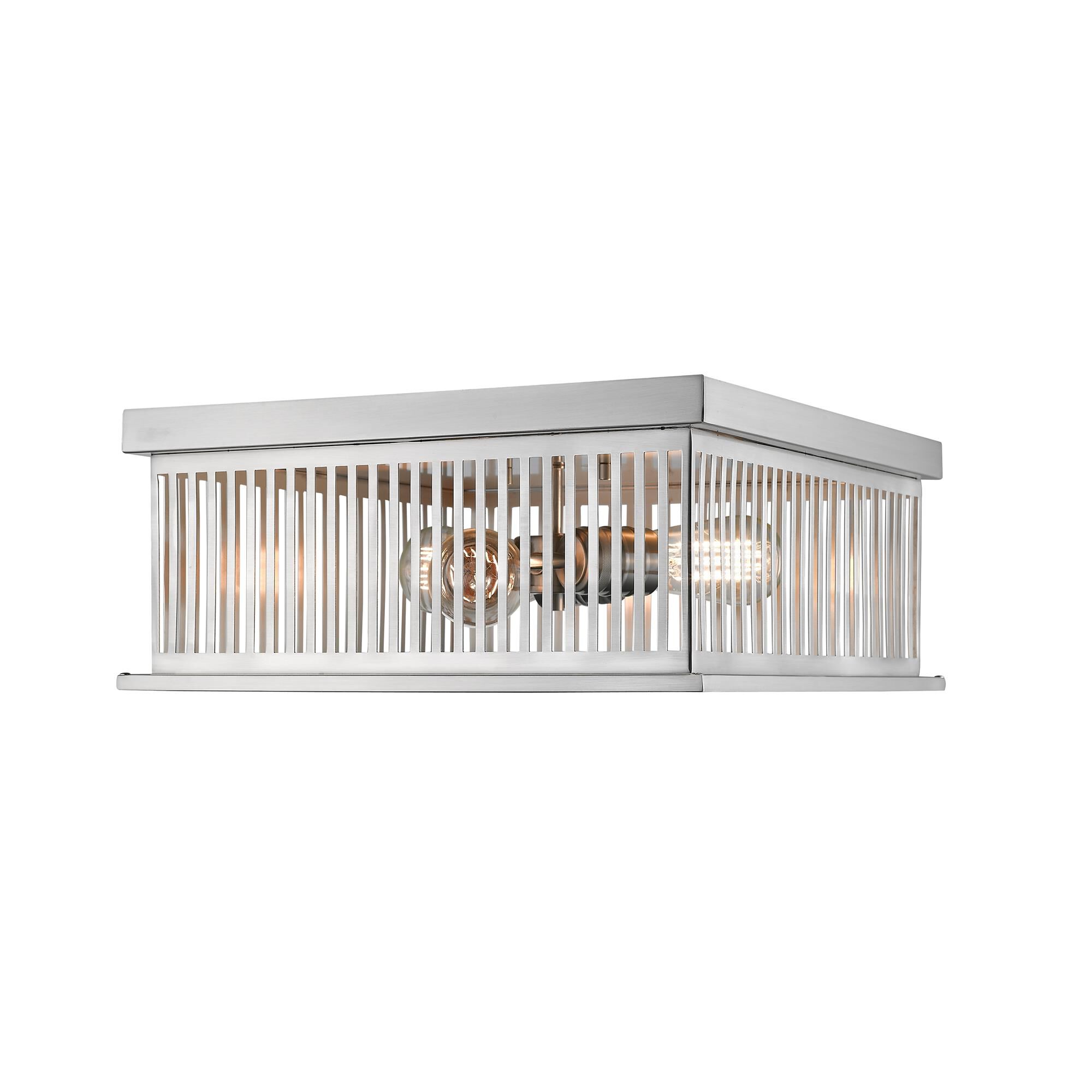 Shown in Brushed Nickel finish and Steel glass and Steel shade