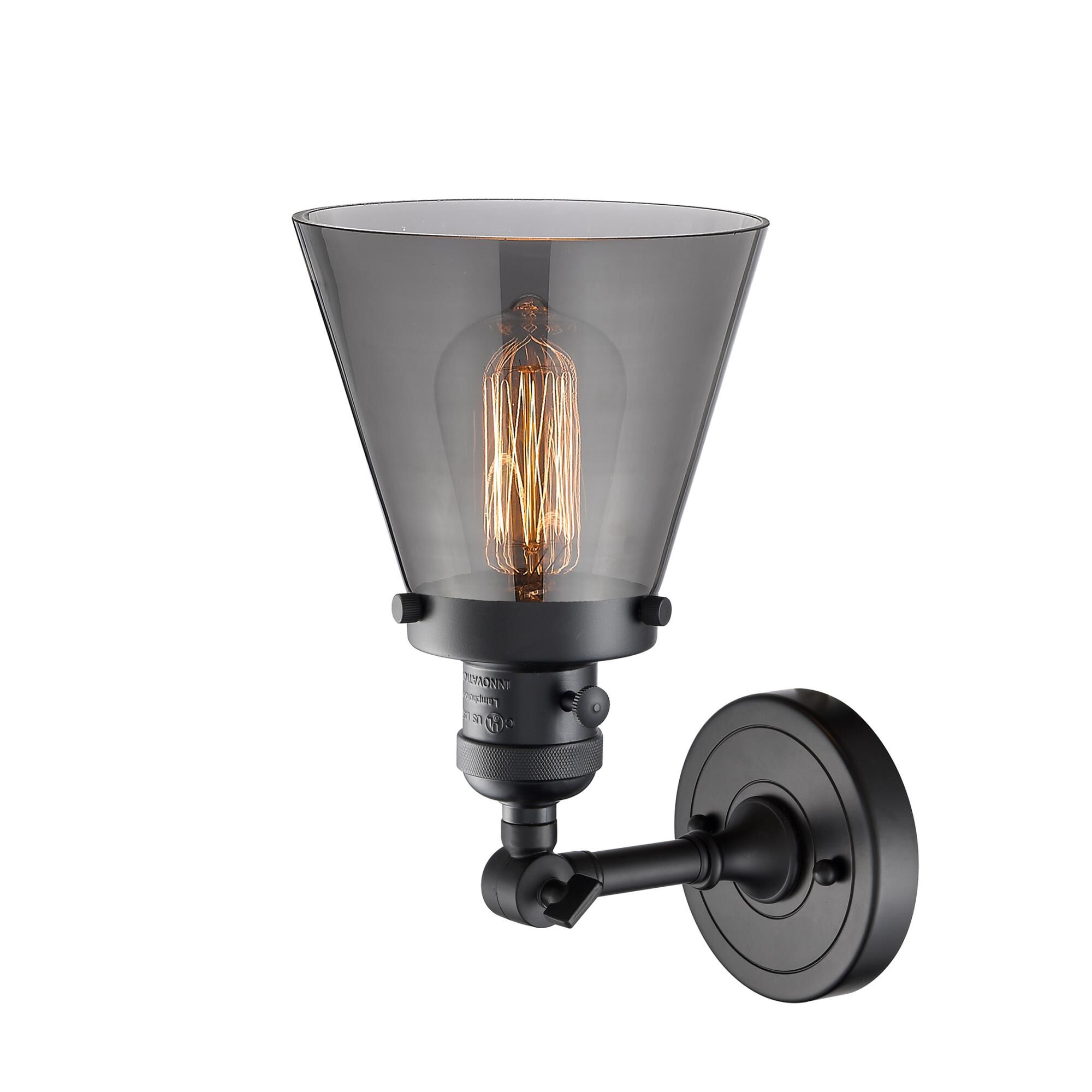 Shown in Matte Black finish and Smoked glass