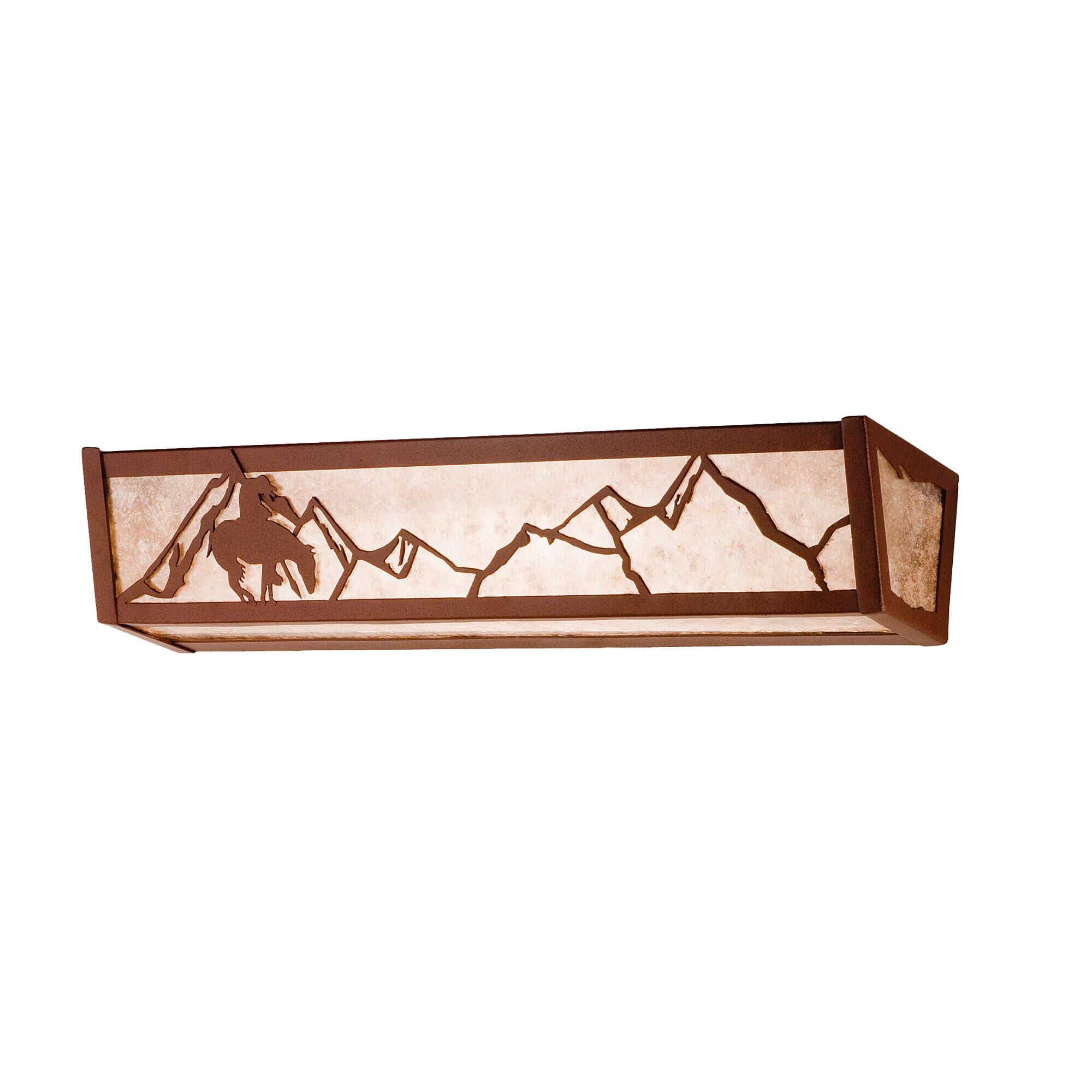 Shown in Rust finish and Silver Mica glass