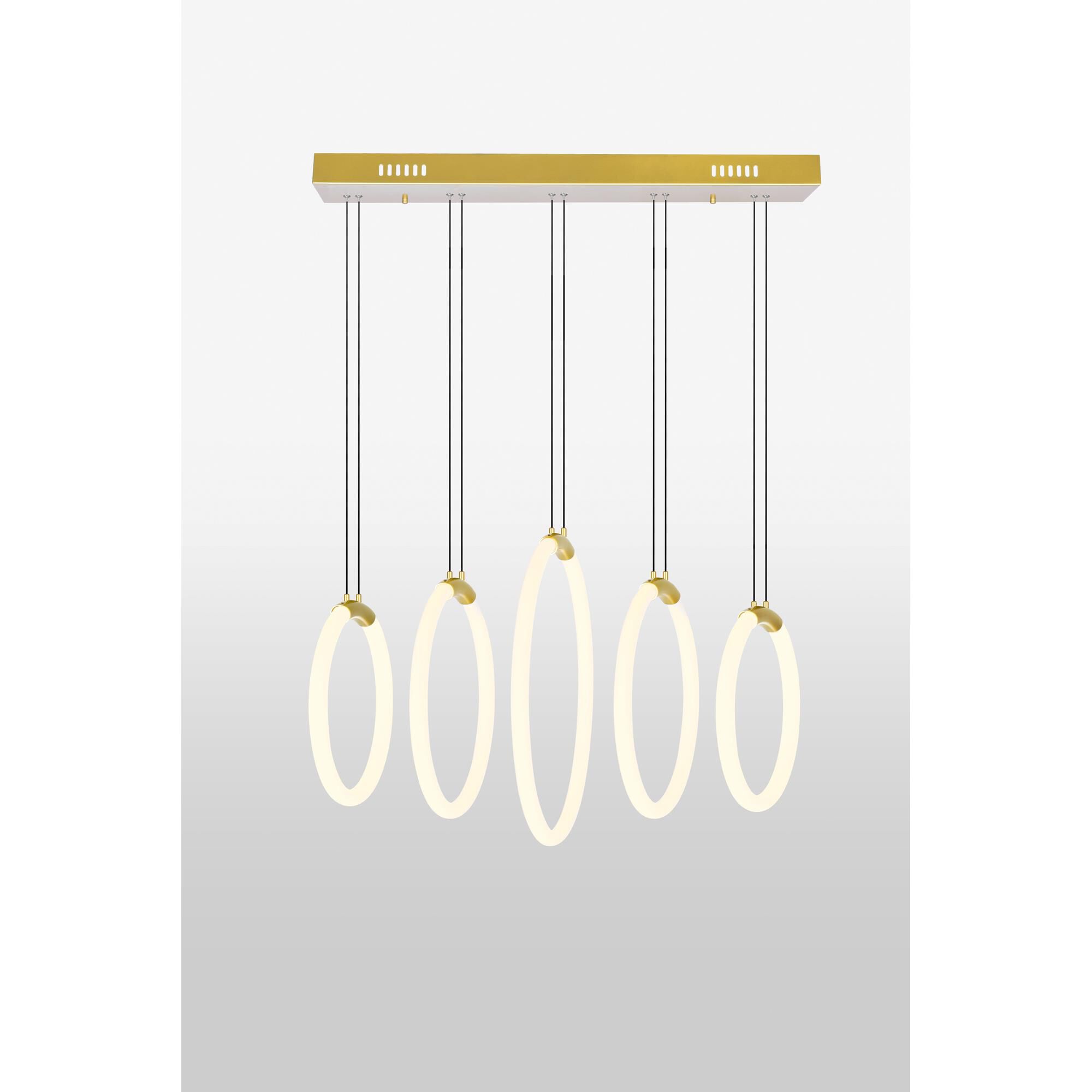 CWI Lighting Hoops 23 Inch LED Linear Suspension Light