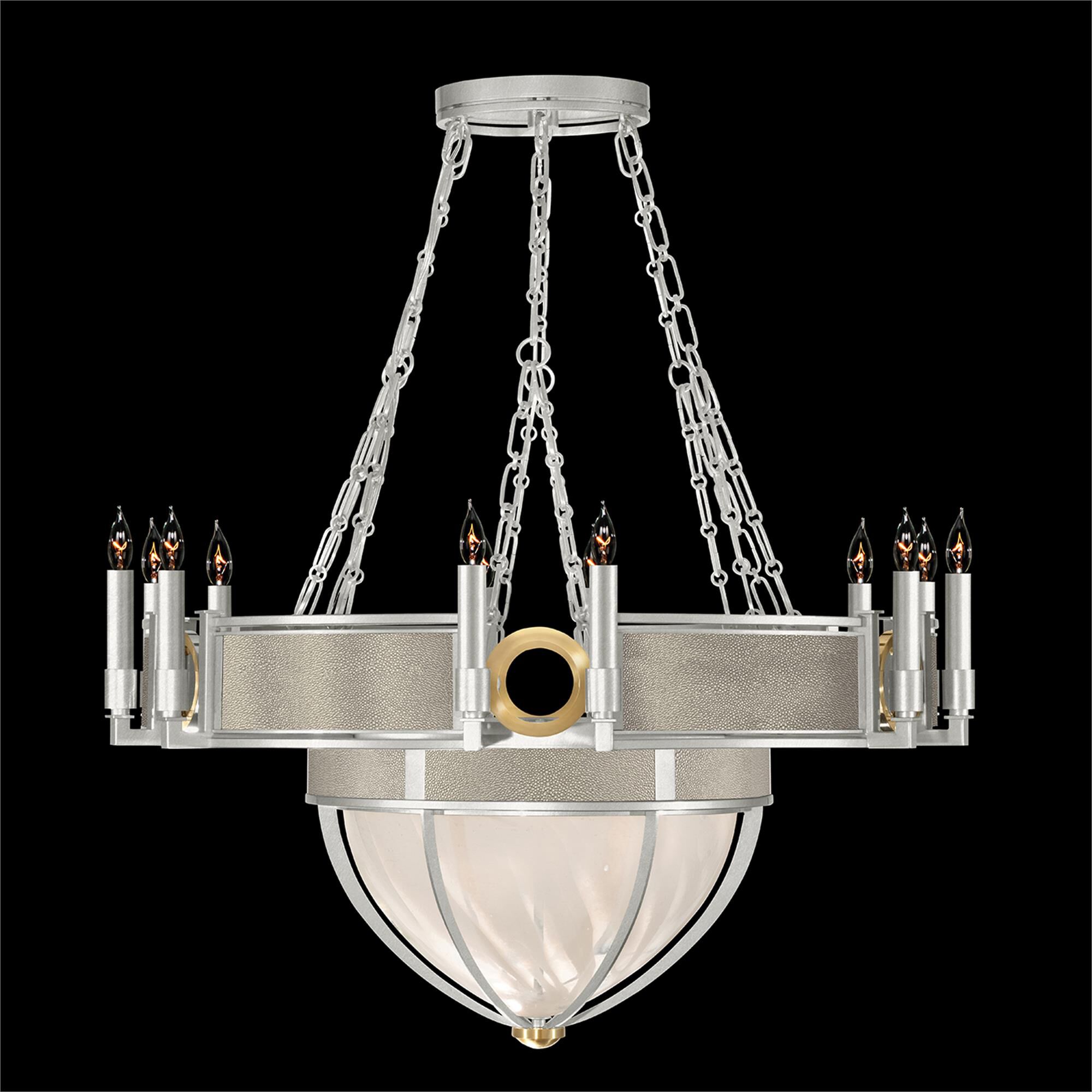 Shown in Silver Leaf and Brass  finish and Coco accent