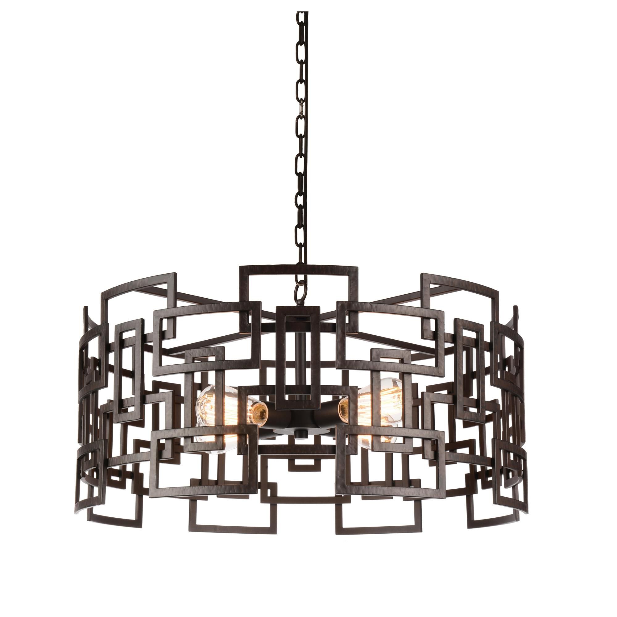 Litani 25 Inch 4 Light Chandelier by CWI Lighting
