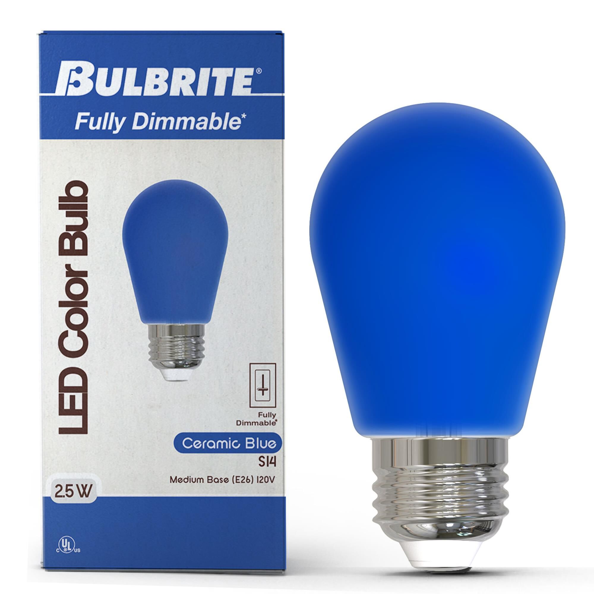 Ceramic Blue S14 Base E26 LED Light Bulb by Bulbrite