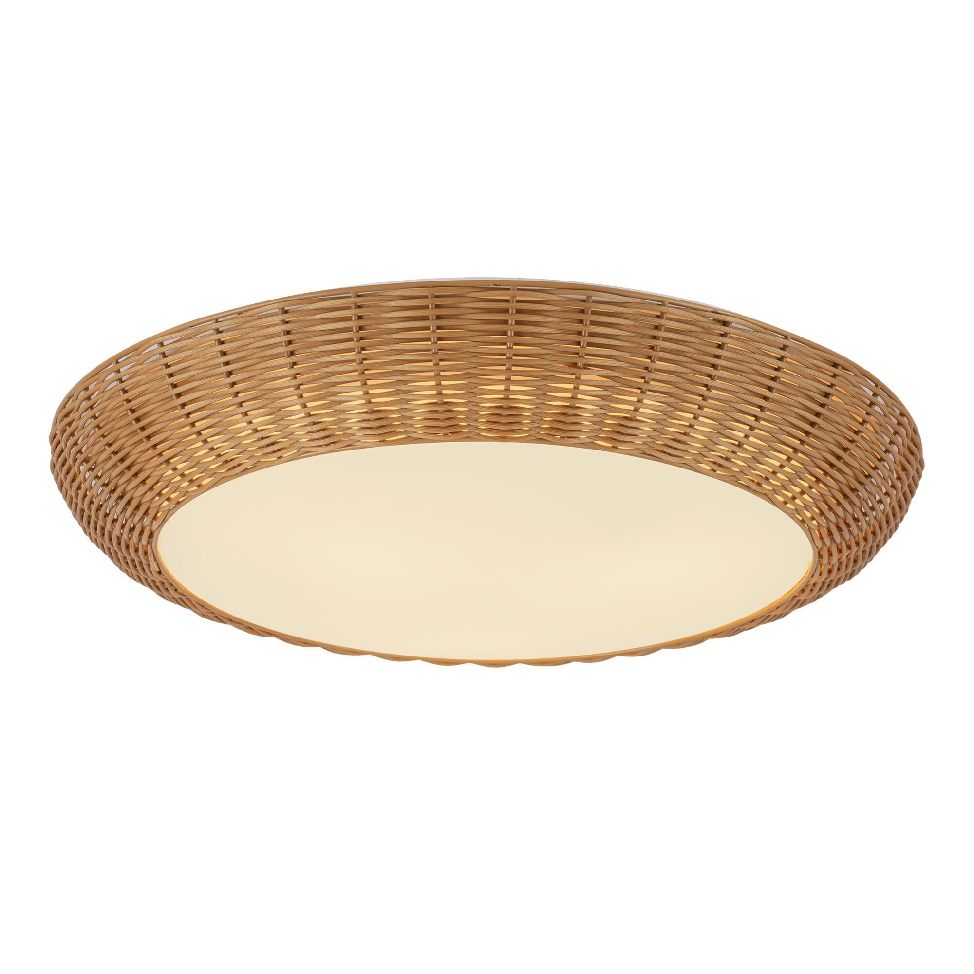 Shown in Rattan finish and Opal glass