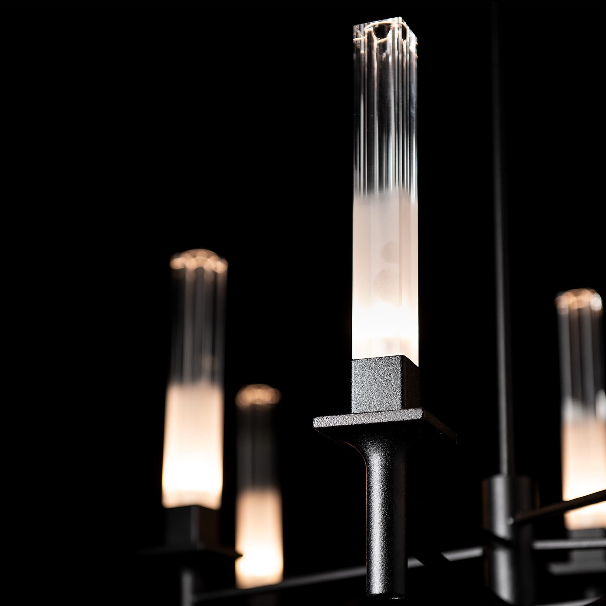 Shown in Black finish and Frosted glass
