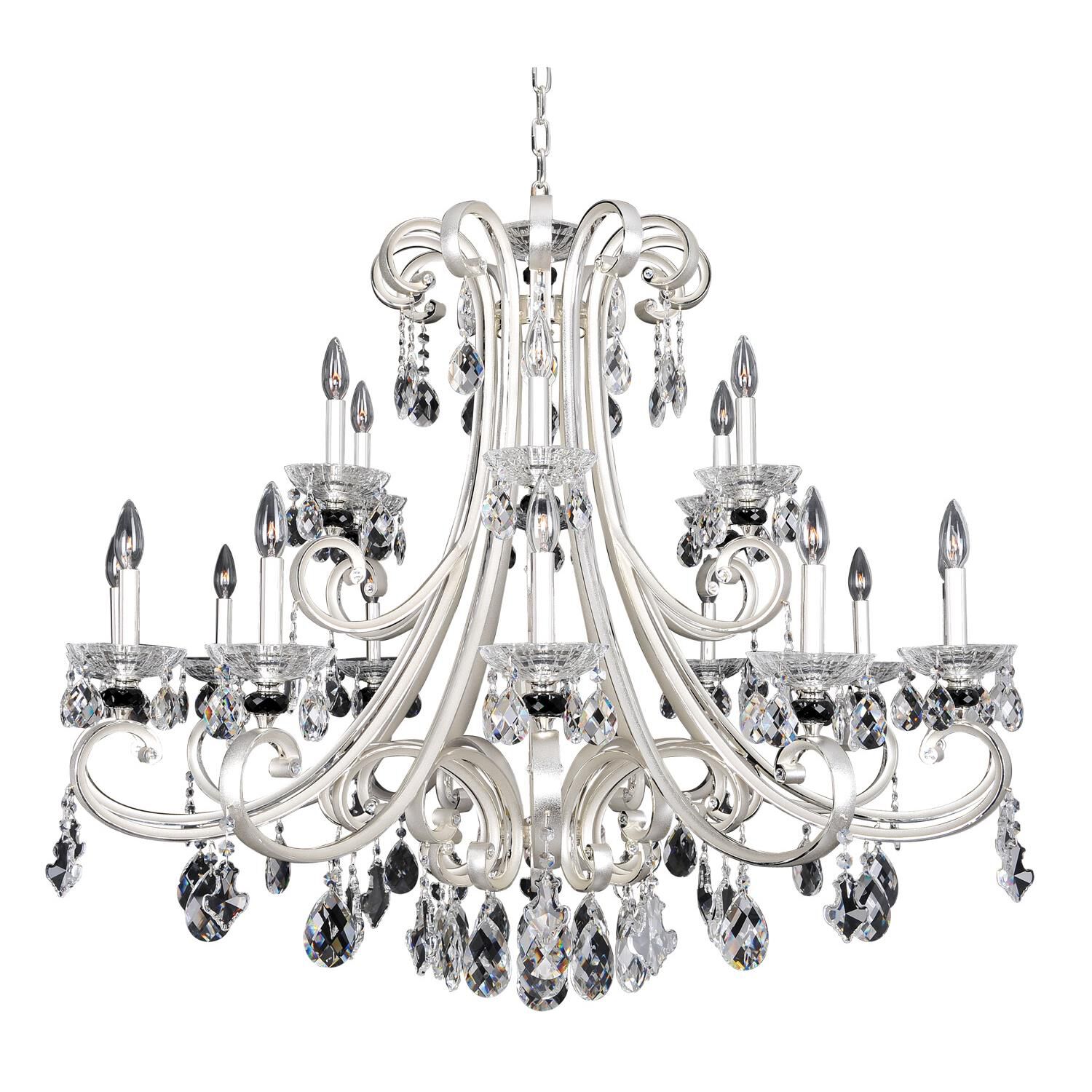 Shown in 2-Tone Silver finish and Firenze Clear crystal