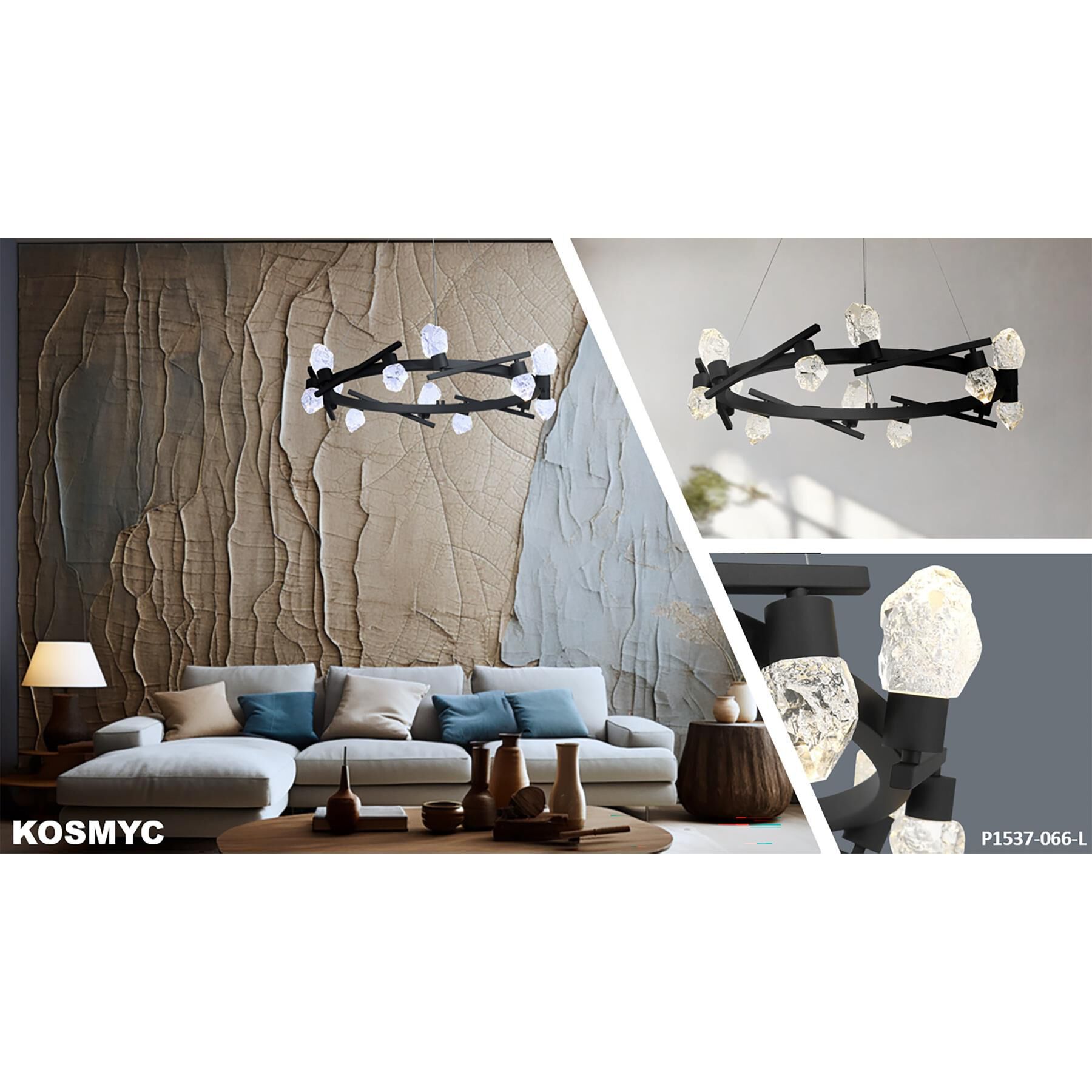 Shown in Sand Black finish and Clear glass