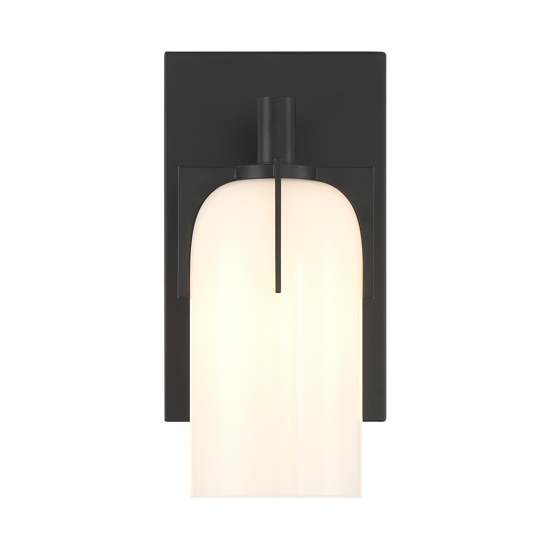 Shown in Matte Black finish and Etched White Opal glass