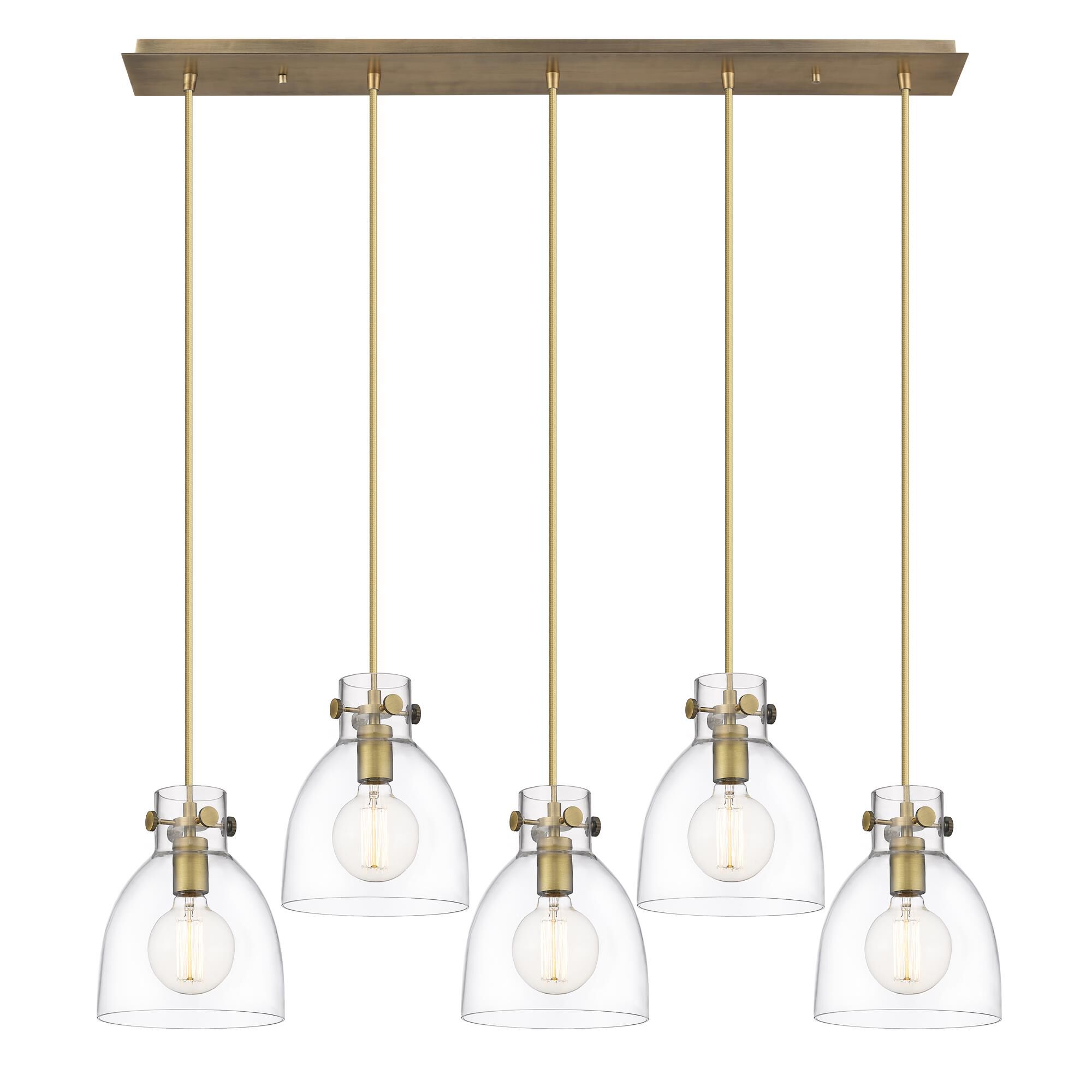Bruno Marashlian Newton Bell 39 Inch 5 Light Linear Suspension Light by Innovations Lighting