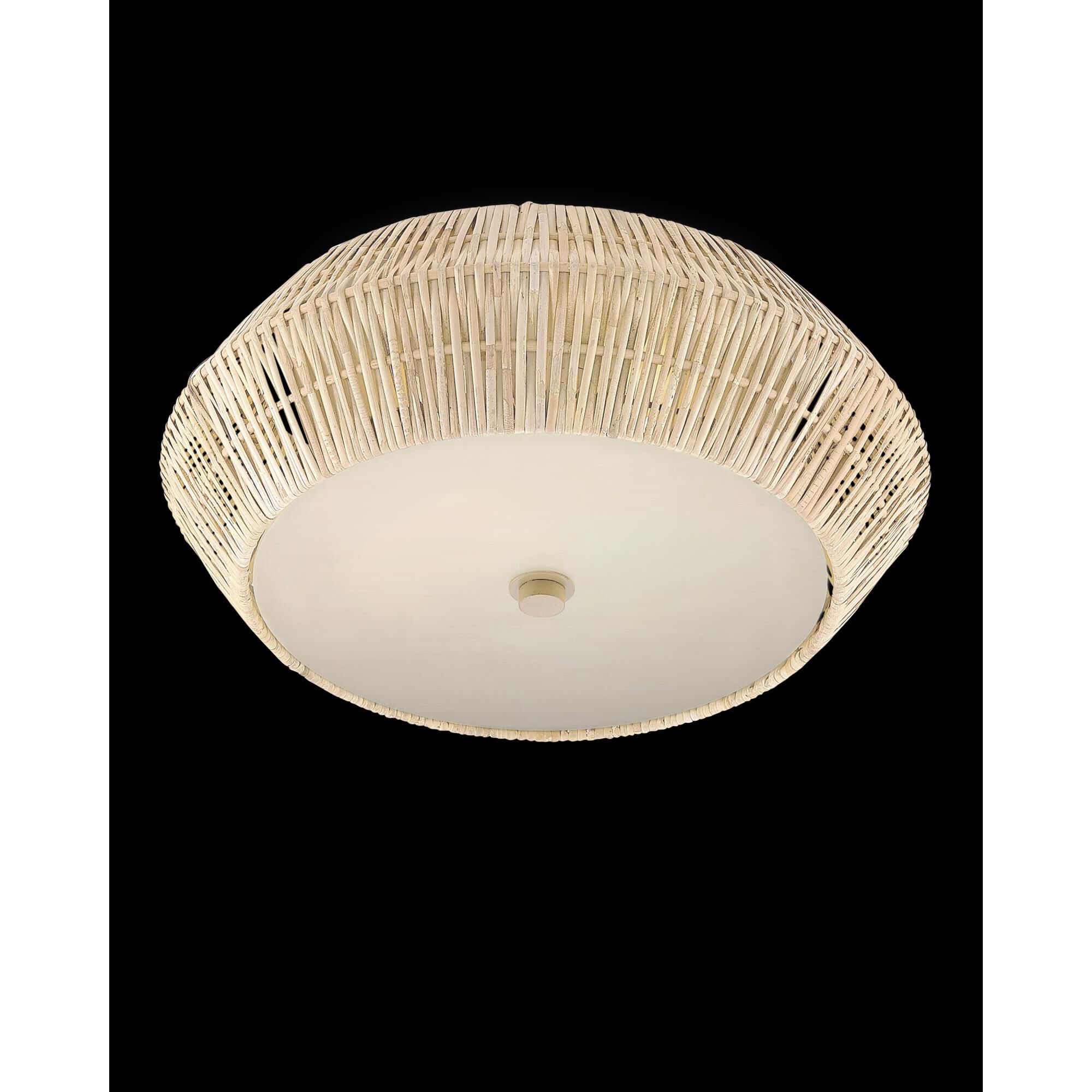 Shown in Bleached Natural, Snow White and White finish and White Acrylic Diffuser shade