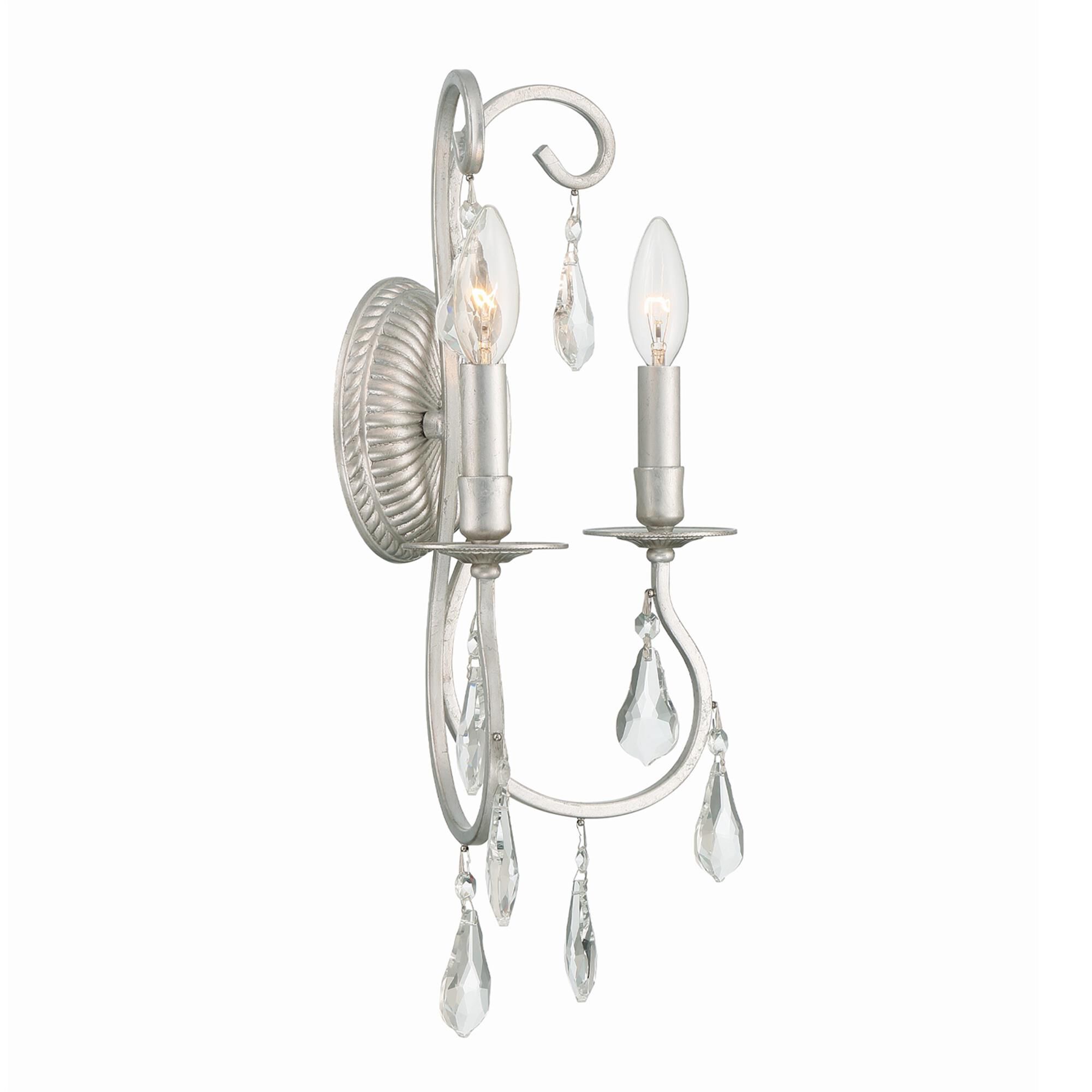 Shown in Olde Silver finish and Hand Cut Crystal crystal