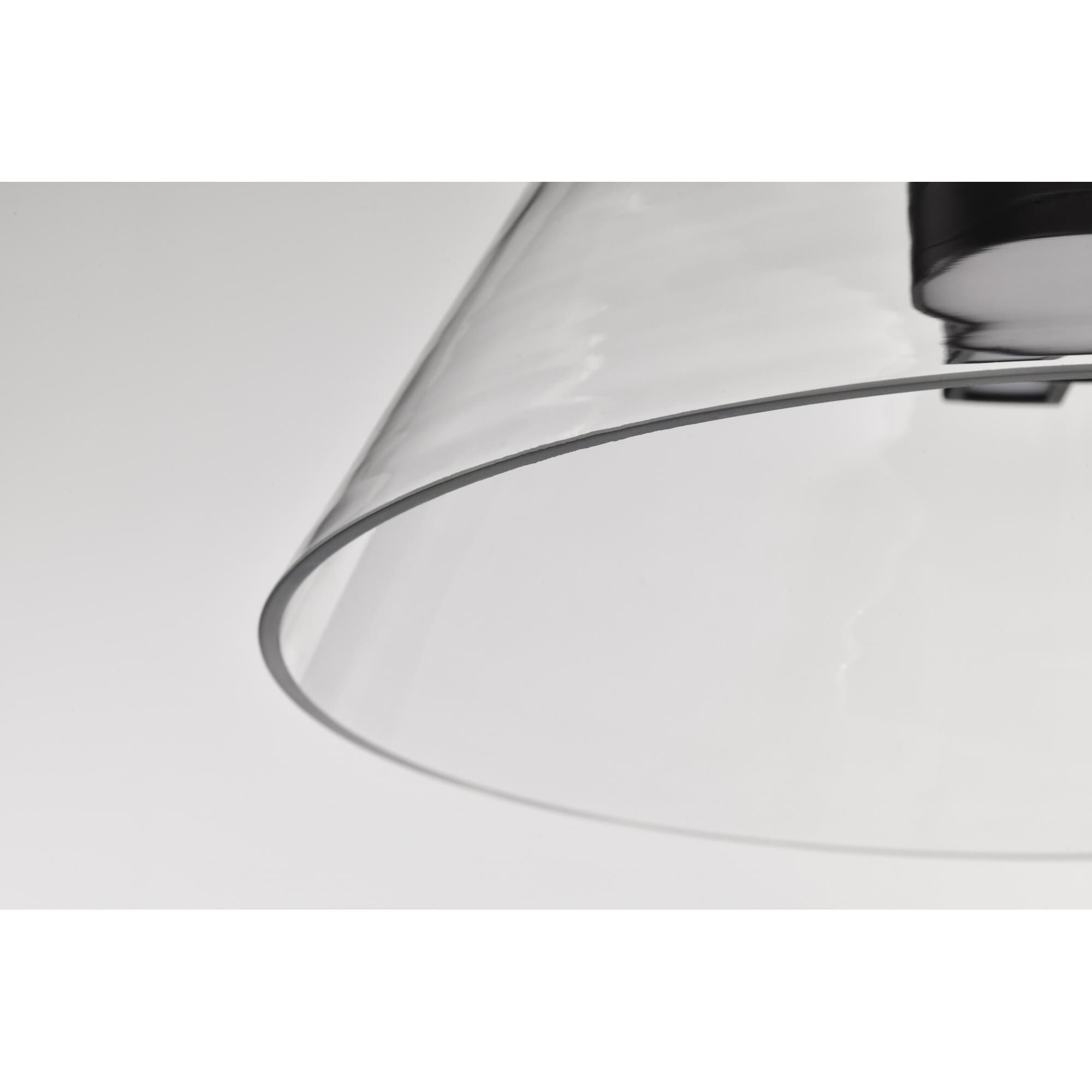 Shown in Matte Black finish and Clear glass