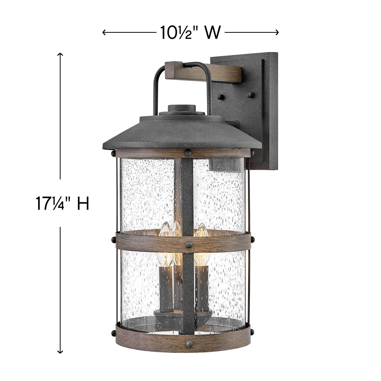 Lakehouse 19 Inch Tall 3 Light Outdoor Wall Light by Hinkley Lighting