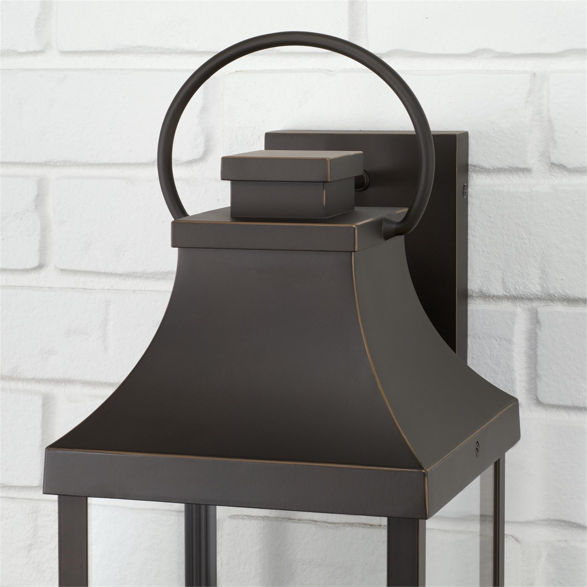 Shown in Oiled Bronze finish and Clear glass