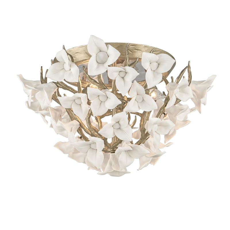 Lily 18 Inch 3 Light Flush Mount by Corbett Lighting