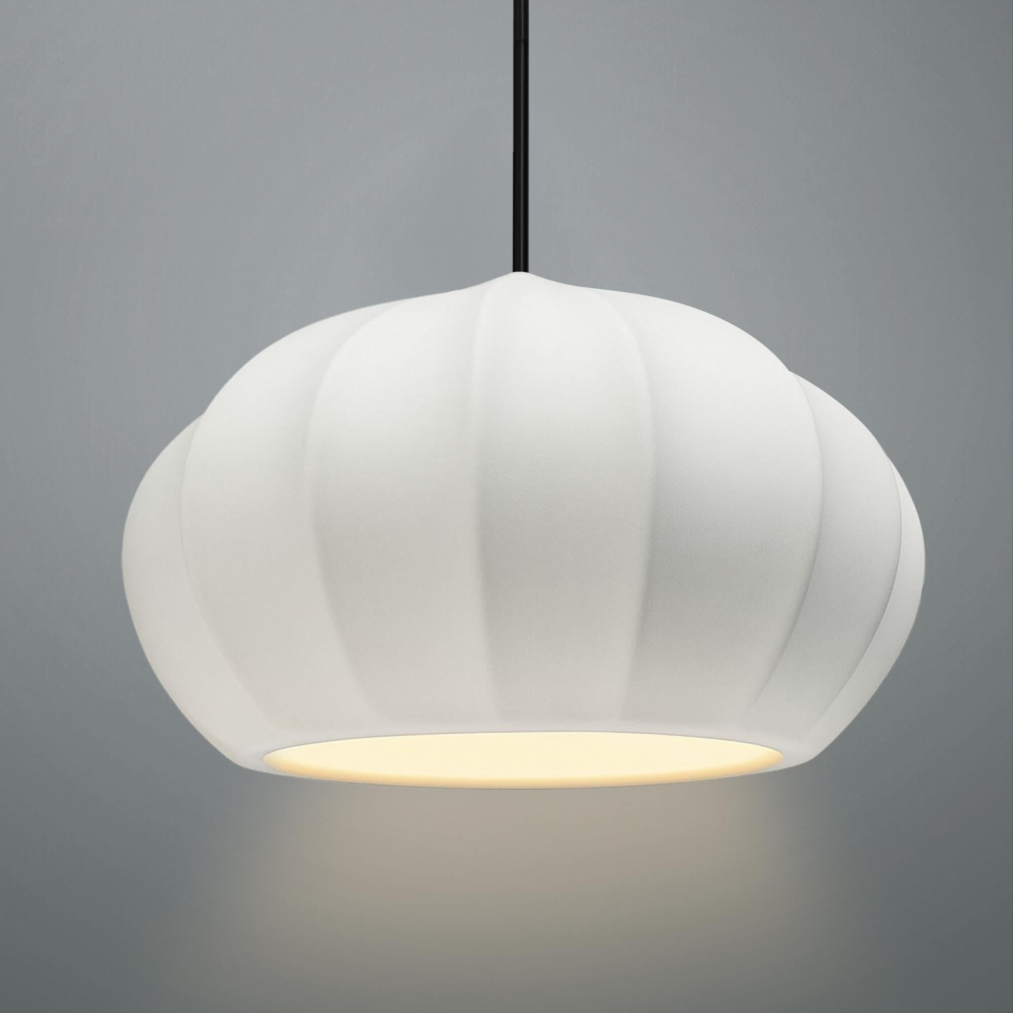 Shown in Matte Black finish and Bisque shade