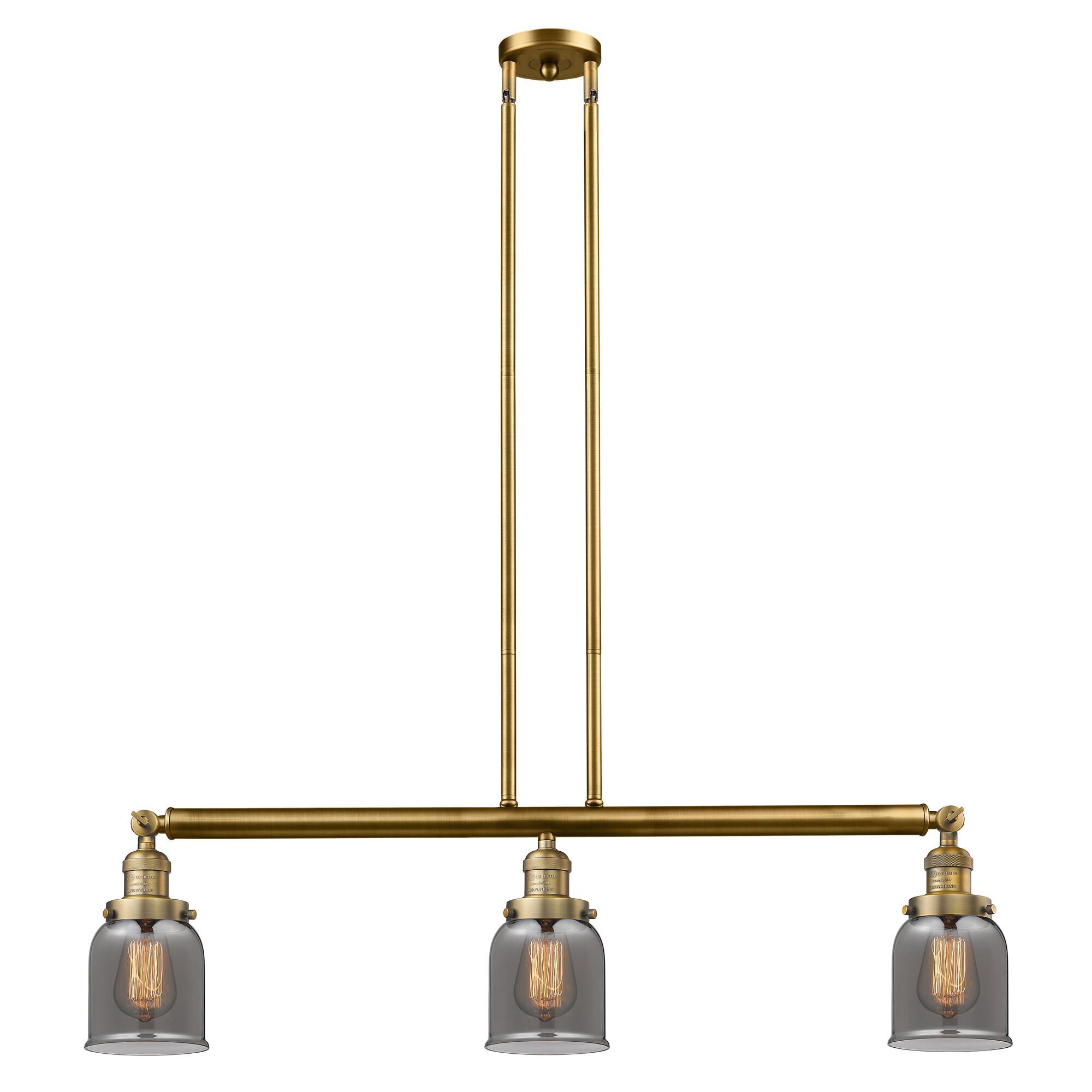 Bruno Marashlian Small Bell 36 Inch 3 Light Linear Suspension Light by Innovations Lighting