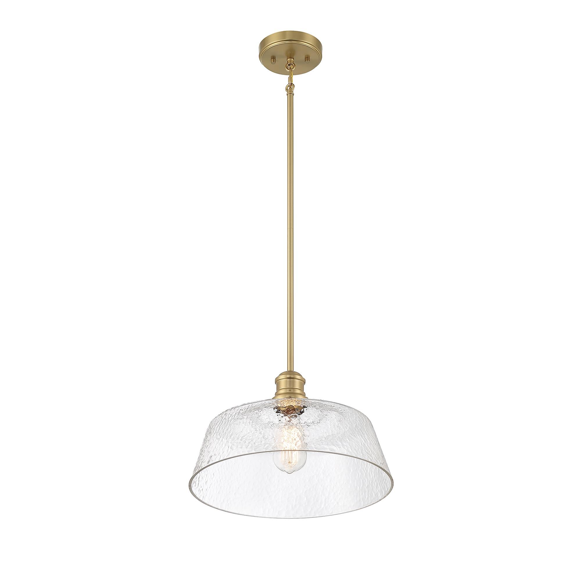 Shown in Natural Brass finish and Vintage glass