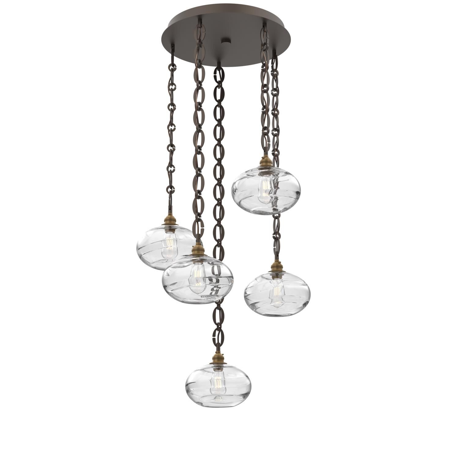 Levi Wilson Coppa 22 Inch Multi Light Pendant by Hammerton Studio