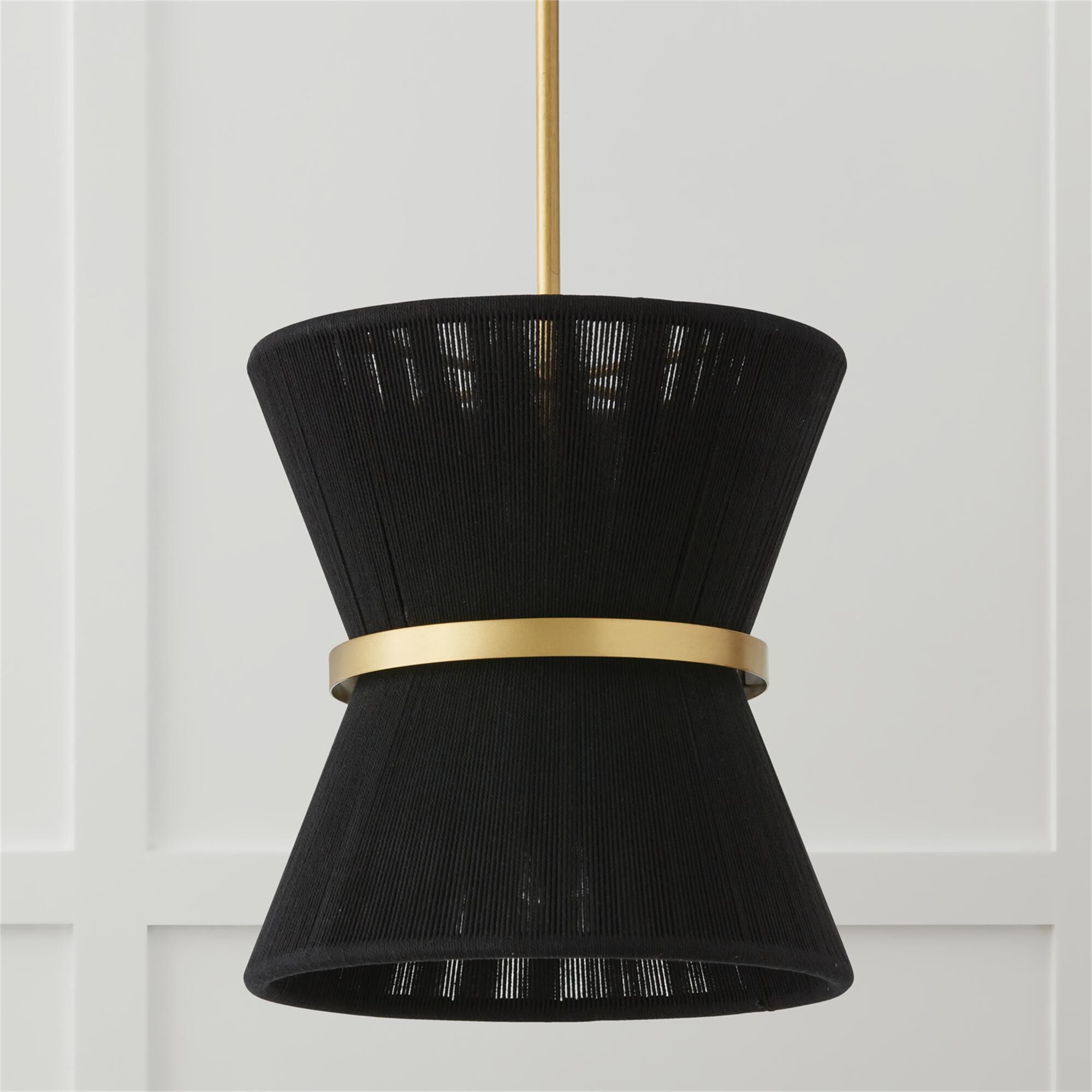 Shown in Black Rope And Patinaed Brass finish
