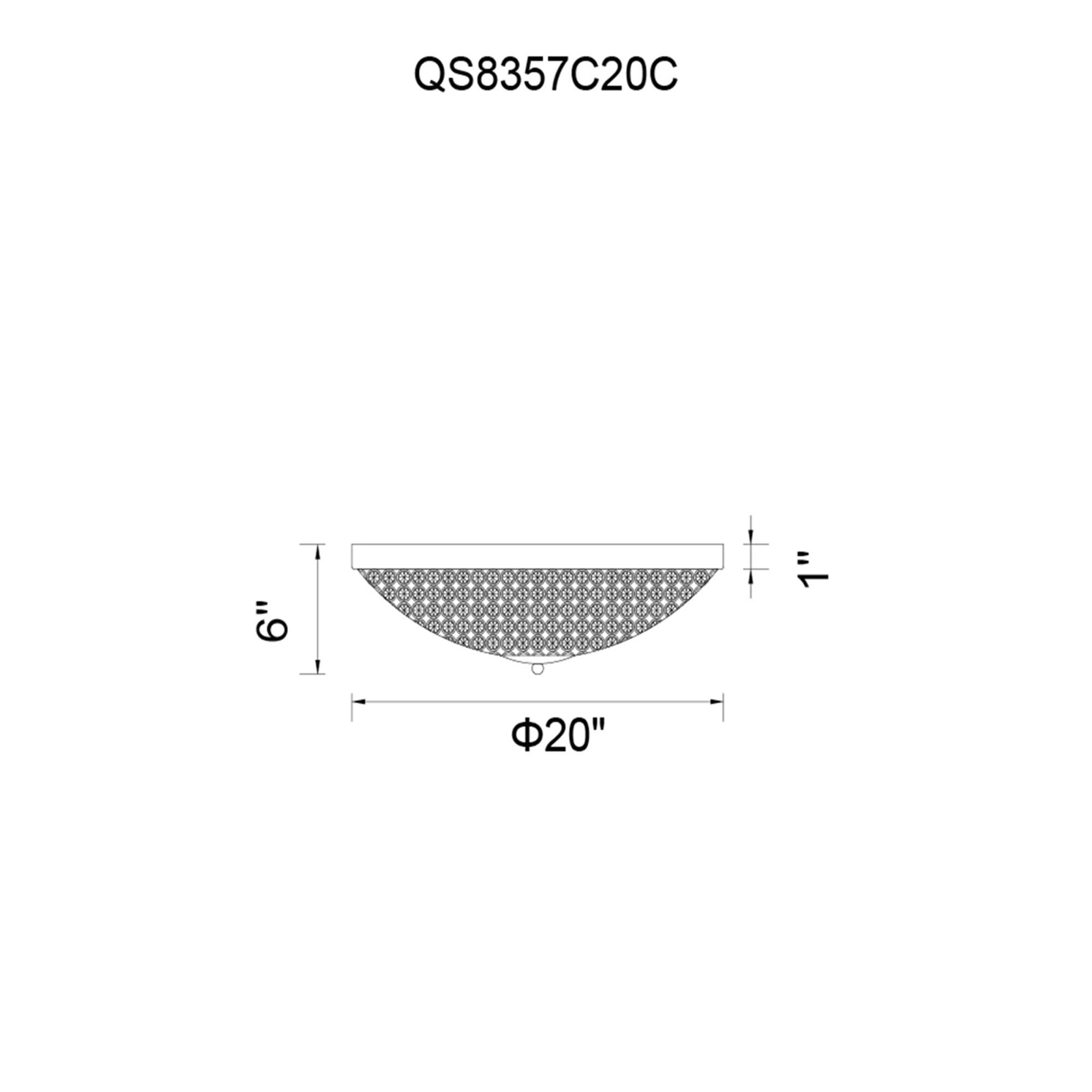 Globe 20 Inch 6 Light Flush Mount by CWI Lighting