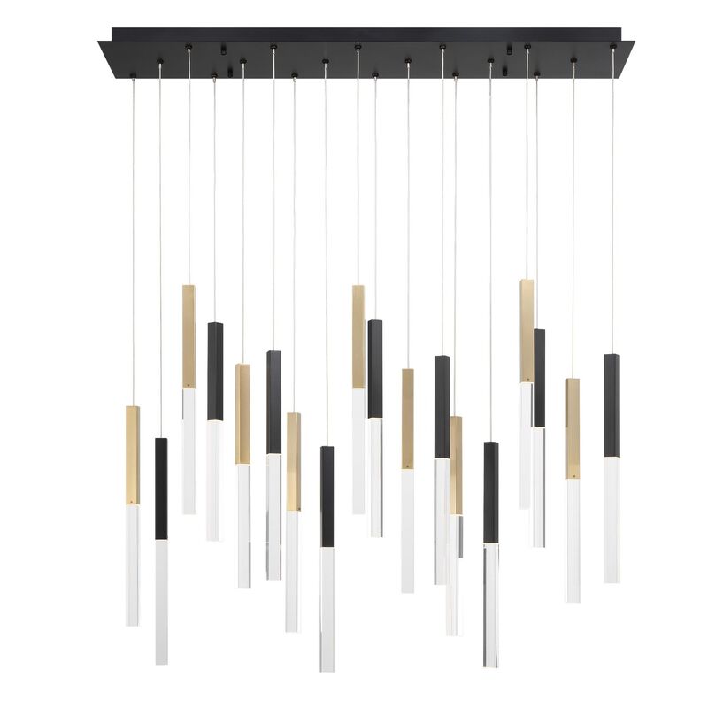 Benicio 42 Inch 18 Light LED Linear Suspension Light by Eurofase Lighting