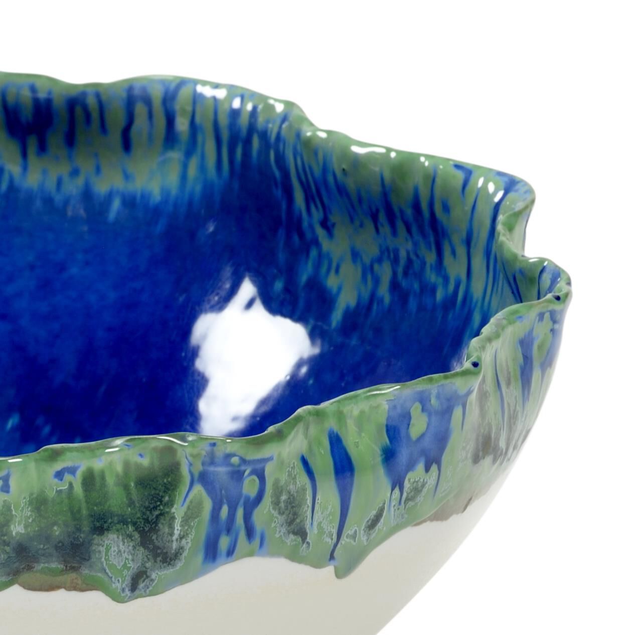 Shown in Blue-Green Glaze finish