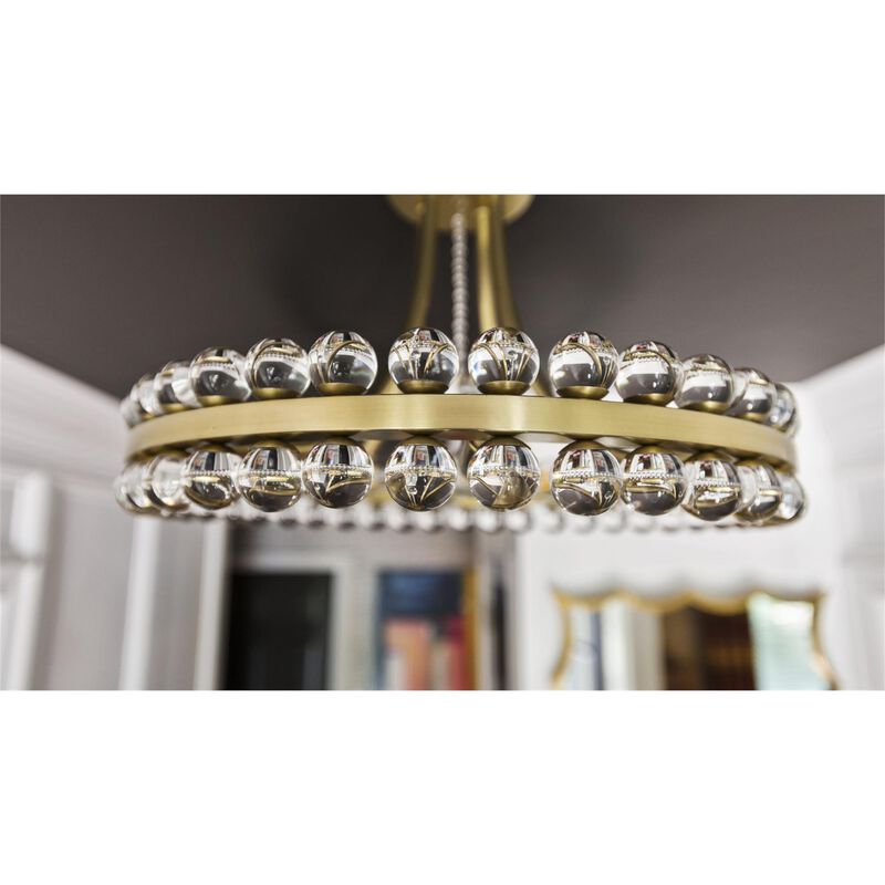 Clover 18 Inch 4 Light Semi Flush Mount by Crystorama