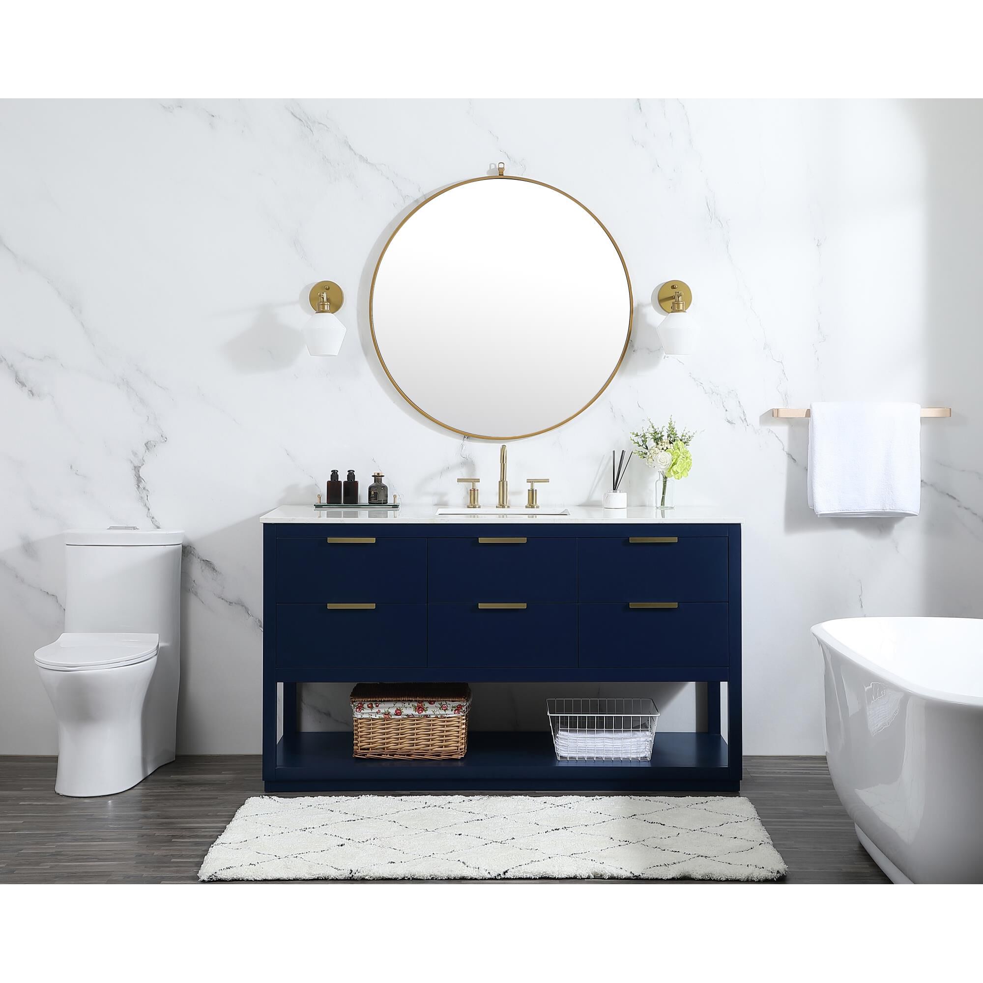Larkin 60 Inch Bath Vanity by Elegant Decor
