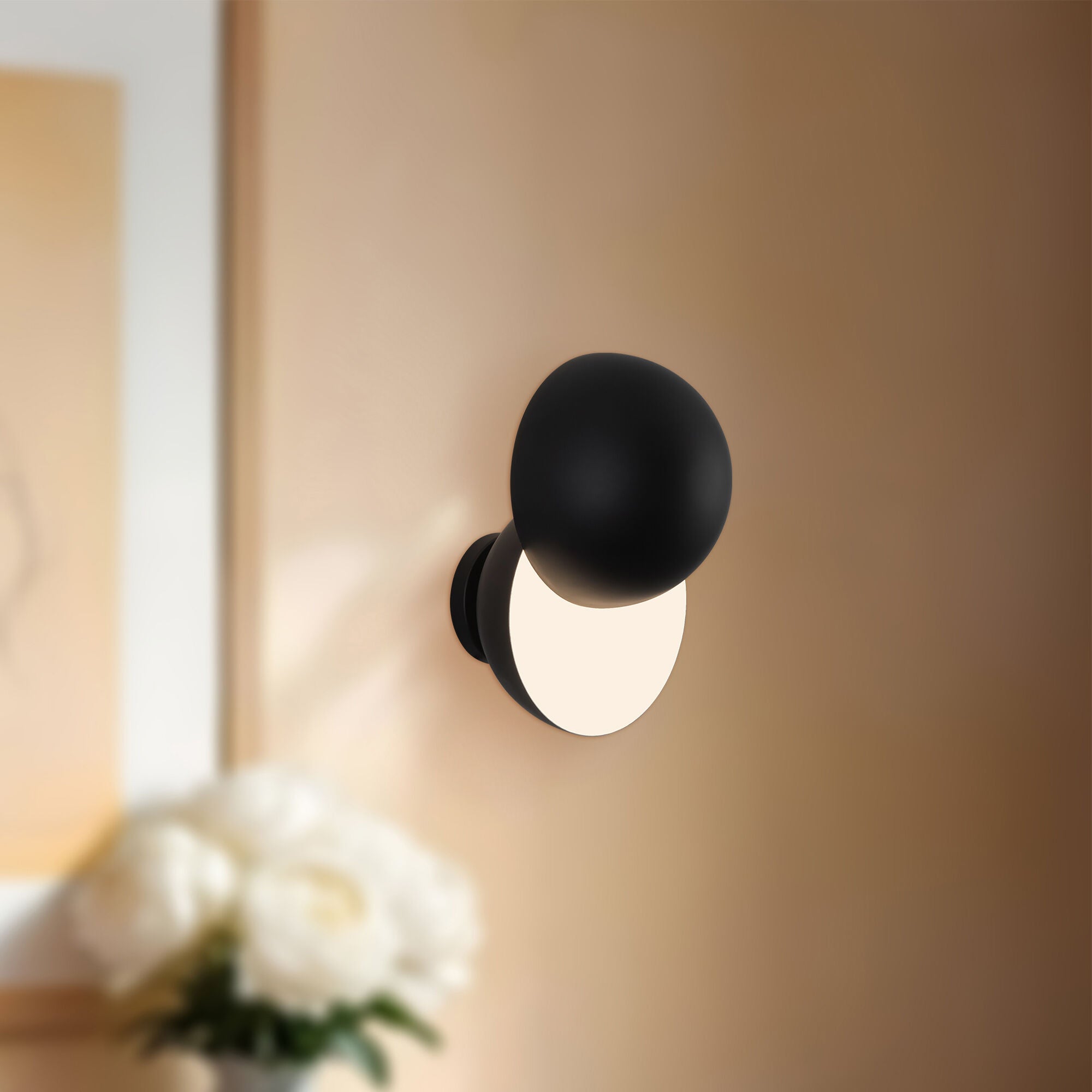 Shown in Black finish and Steel shade