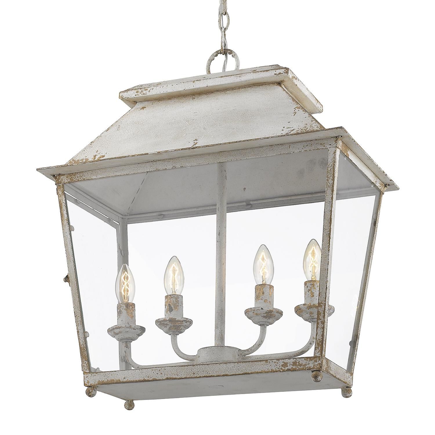 Shown in Antique Ivory finish and Clear glass
