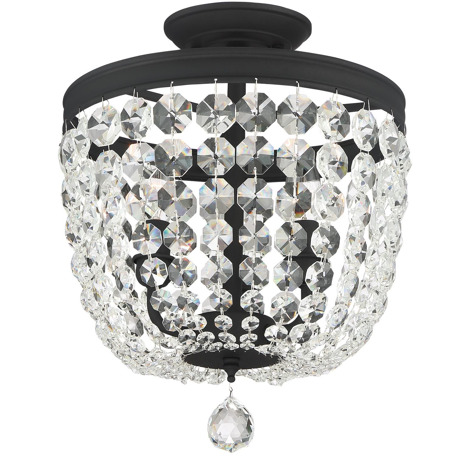 Archer 11 Inch 3 Light Semi Flush Mount by Crystorama