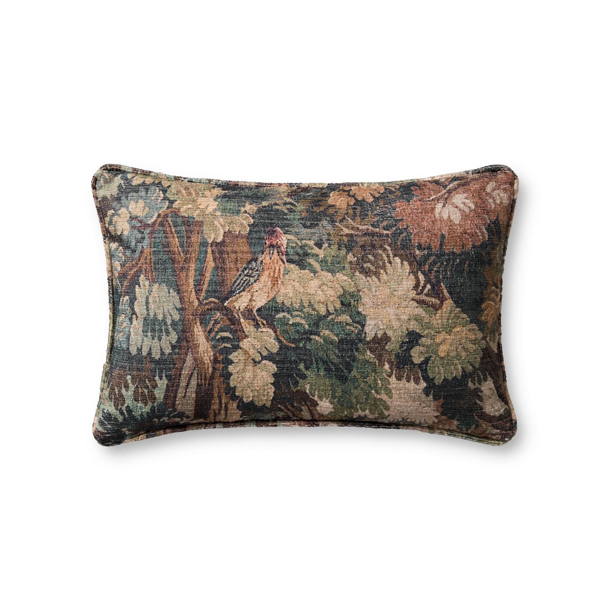 Shown in Green / Multi finish and Cover with Poly Pillow accent