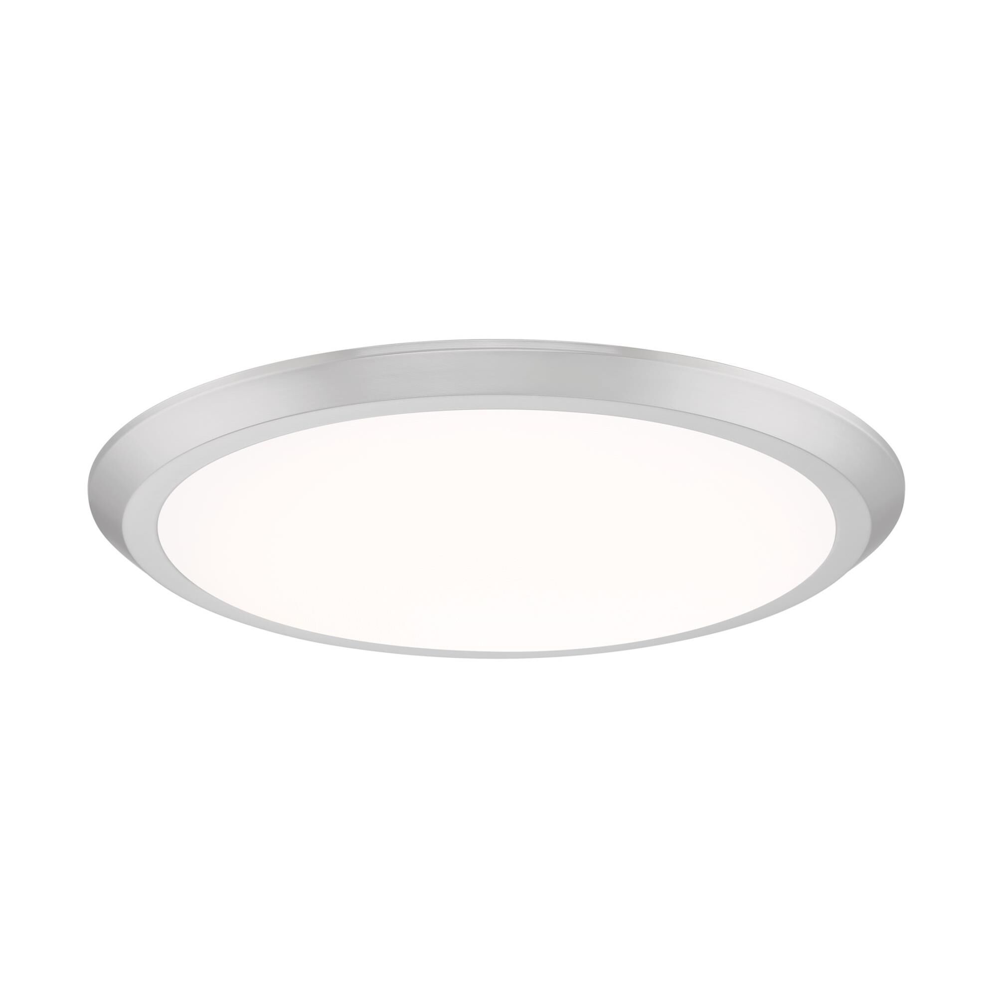 Shown in Brushed Nickel finish and White Acrylic glass