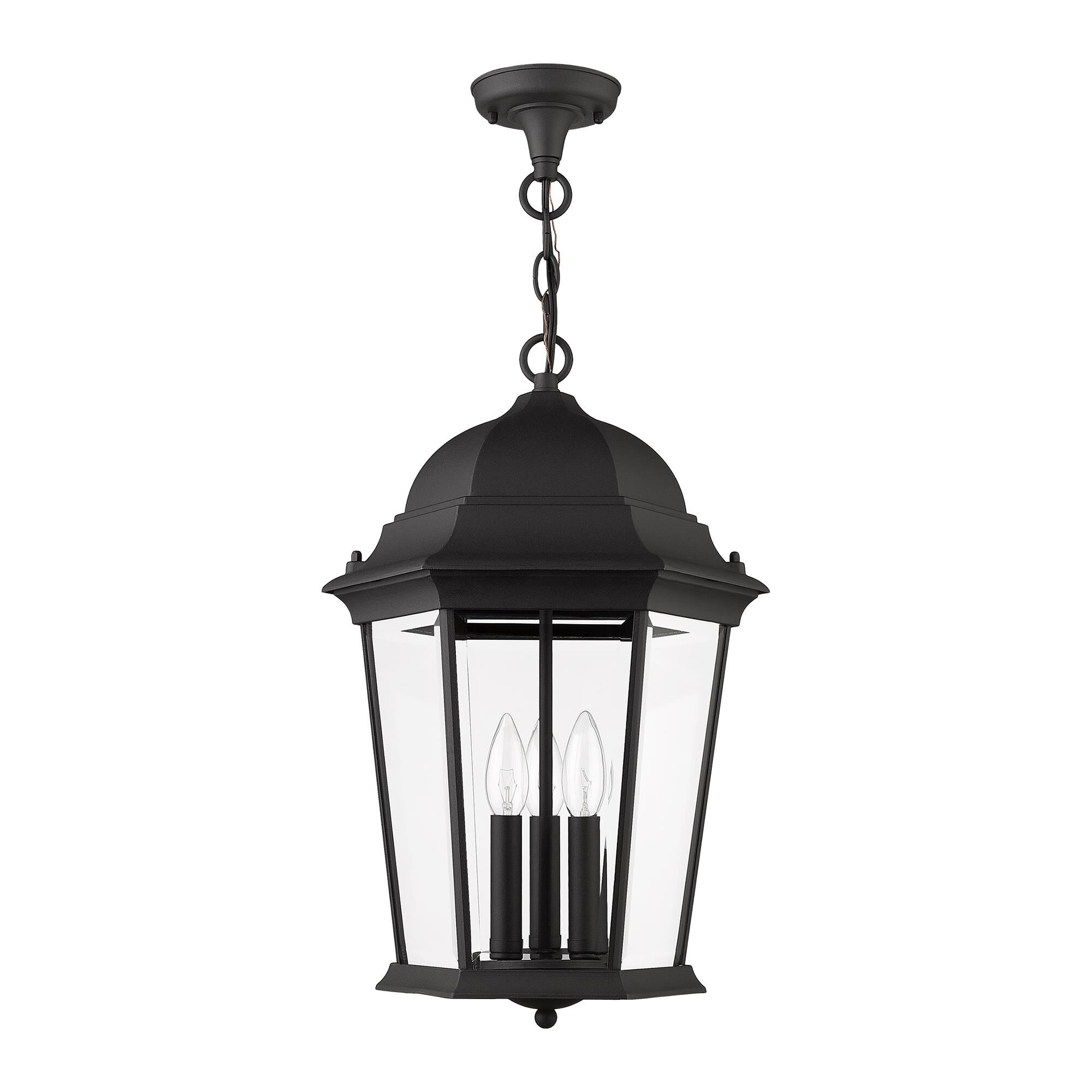 Hamilton 20 Inch Tall 3 Light Outdoor Hanging Lantern by Livex Lighting