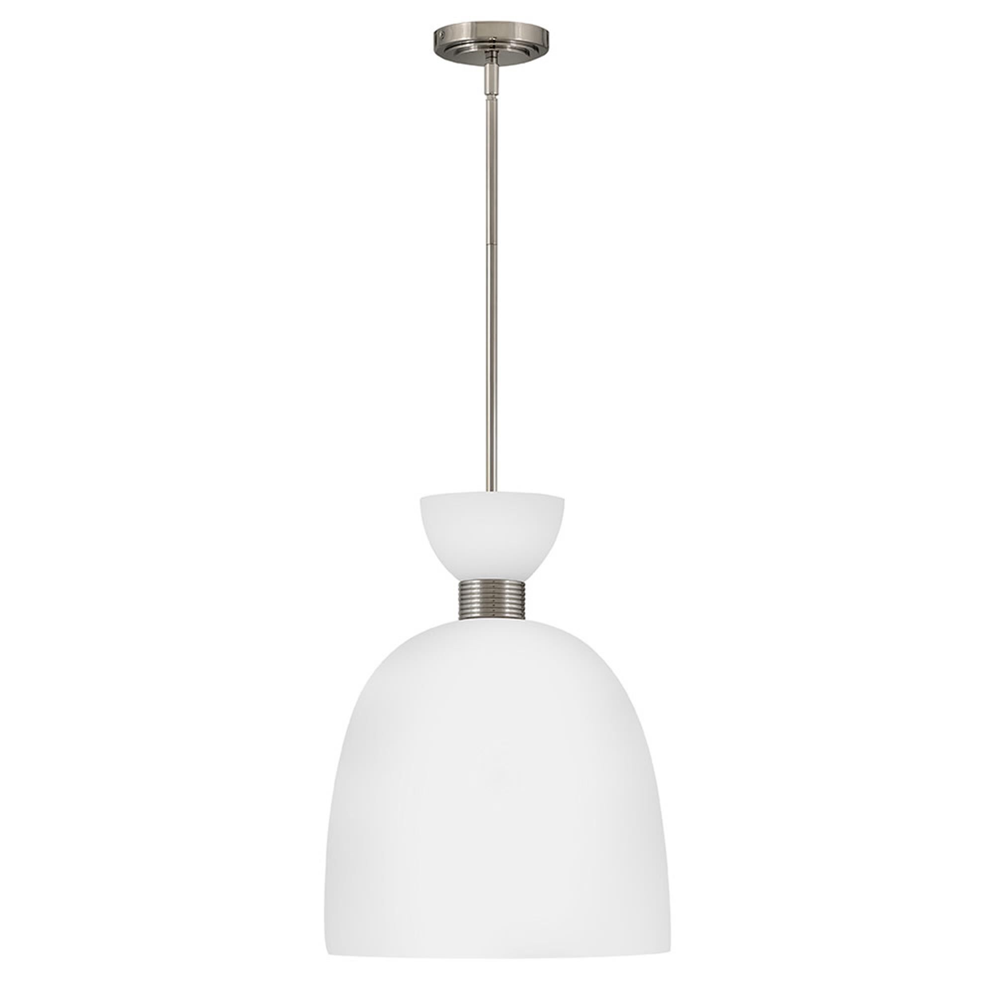 Shown in Polished Nickel finish and Etched Opal glass
