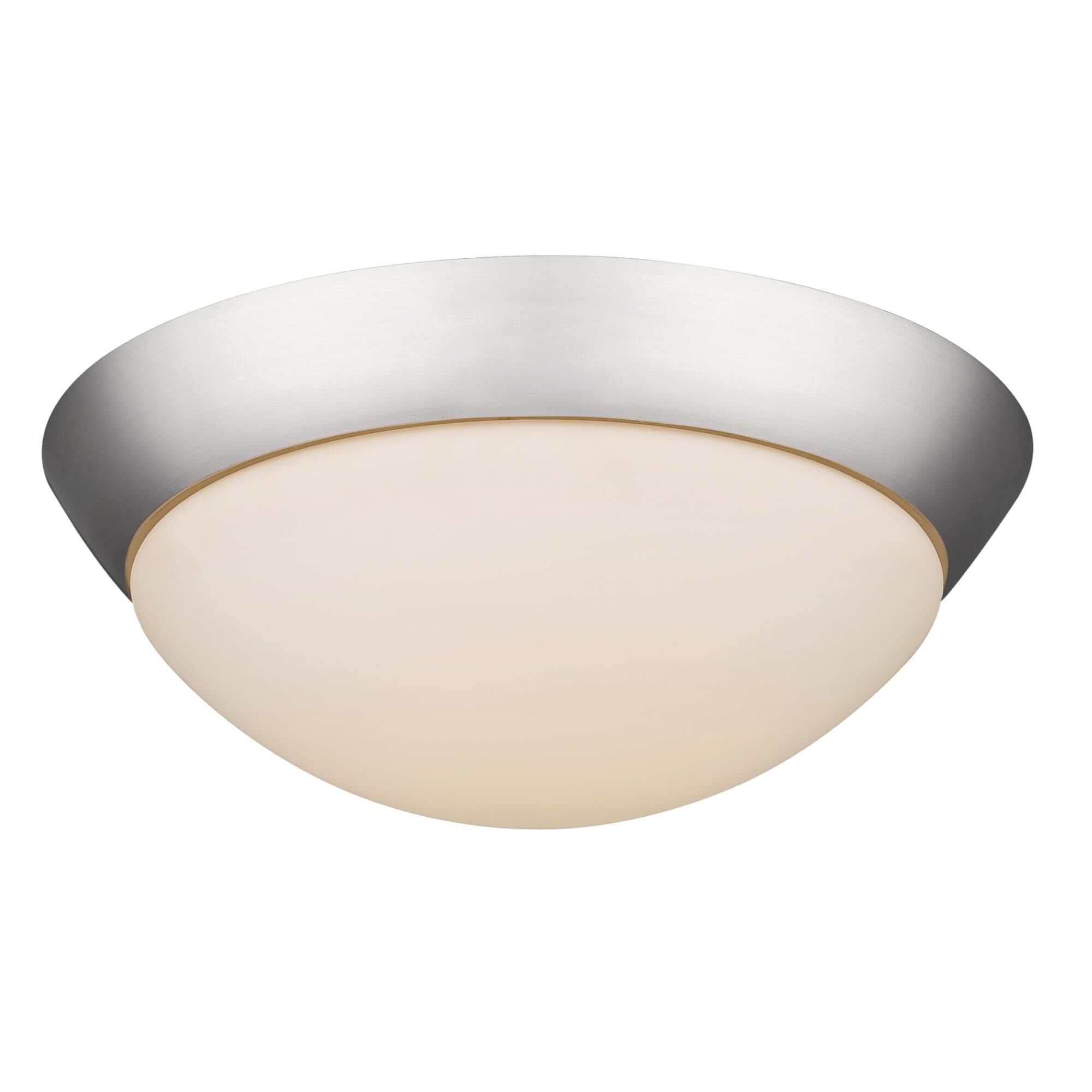 Shown in Satin Nickel finish and White glass and Frosted White Glass Diffuser shade