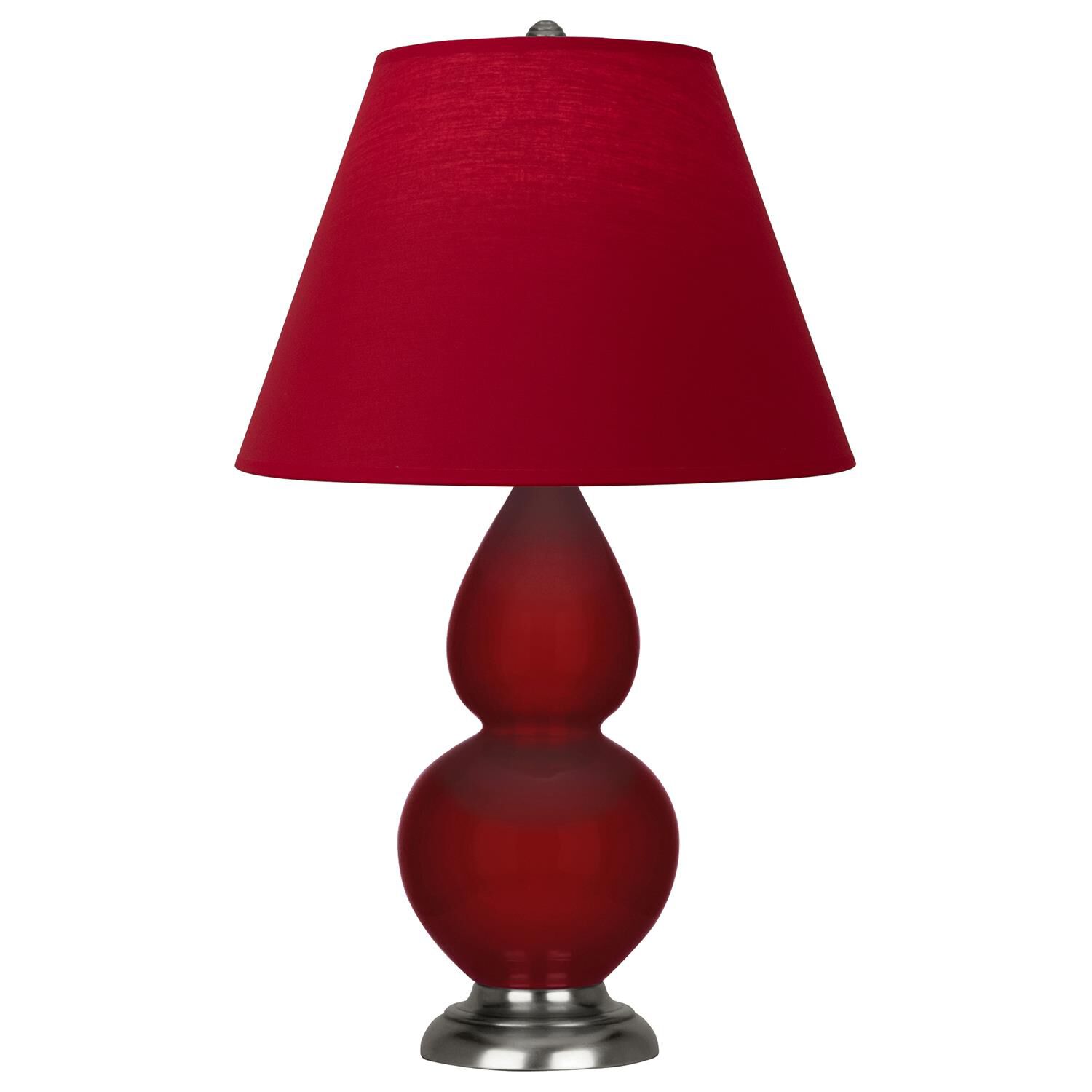 Shown in Sangria finish and Rose Red with Ink Black Lining shade and Antique Silver accent
