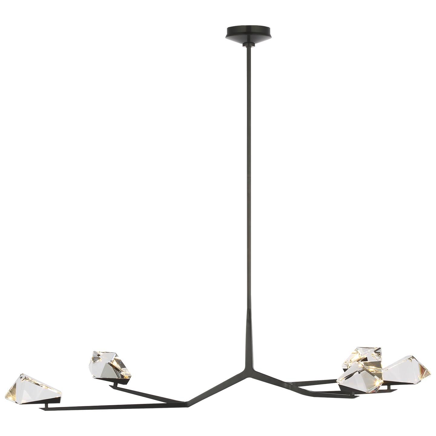 Shown in Bronze finish and Clear crystal