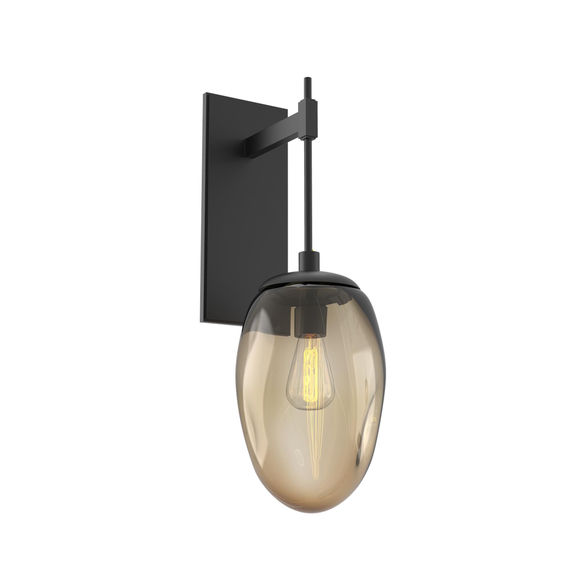 Shown in Matte Black finish and Blown Bronze glass