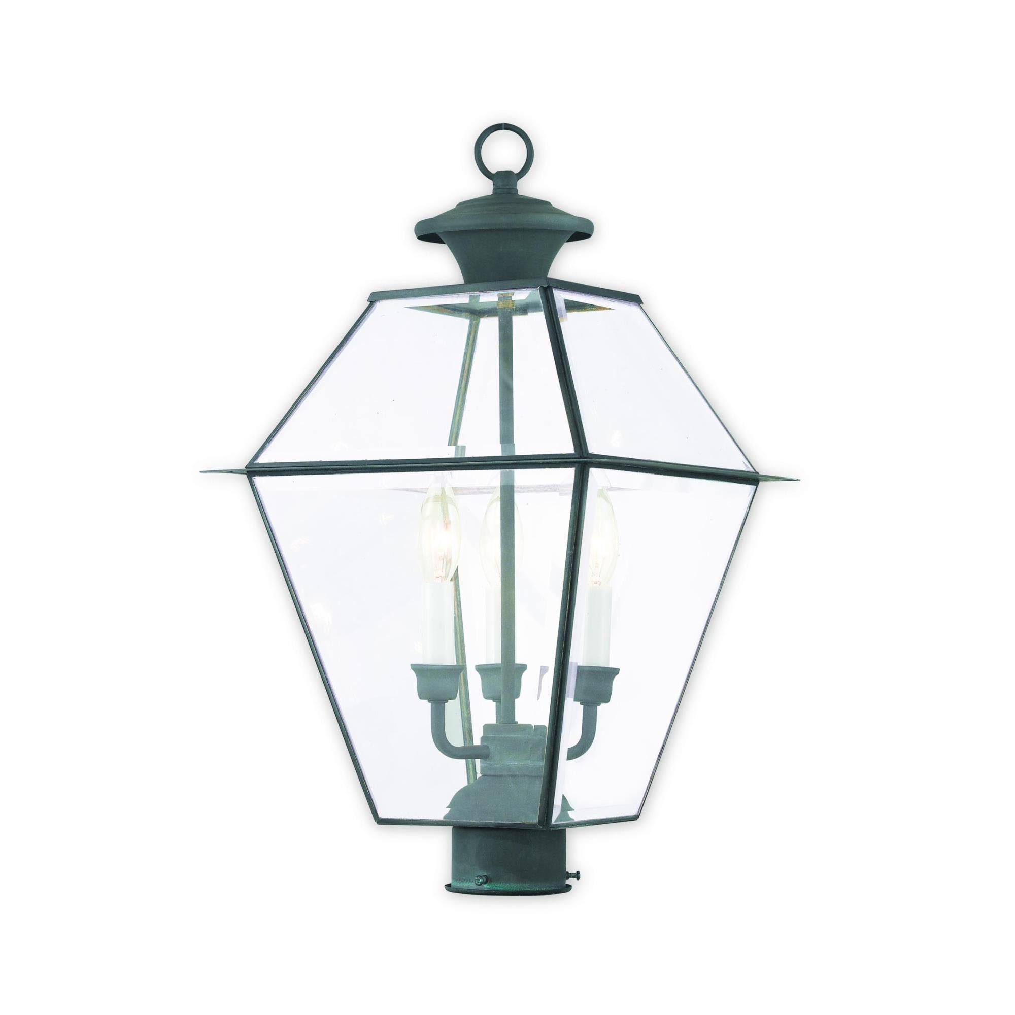 Westover 21 Inch Tall 3 Light Outdoor Post Lamp by Livex Lighting