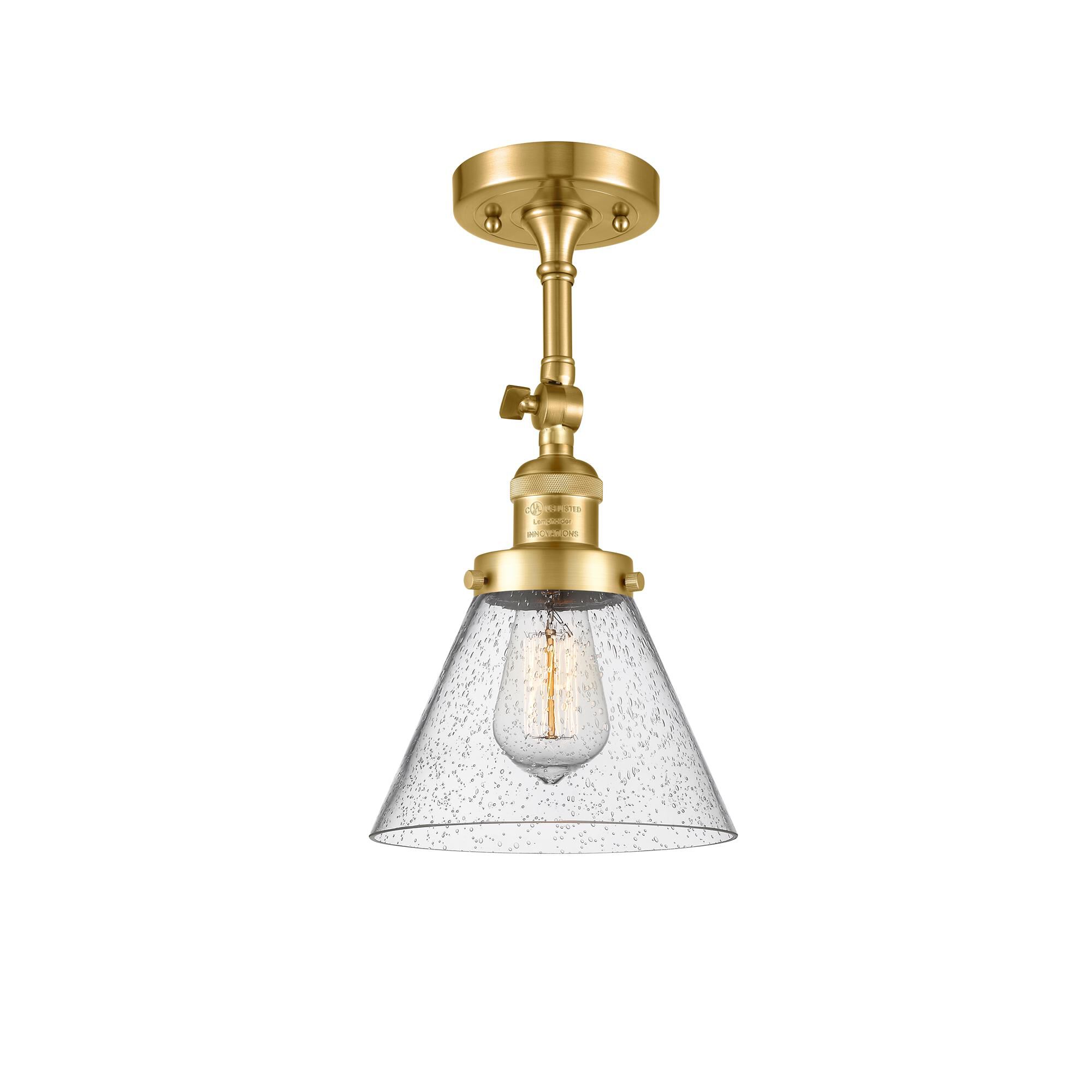 Bruno Marashlian Large Cone 7 Inch 1 Light Semi Flush Mount by Innovations Lighting